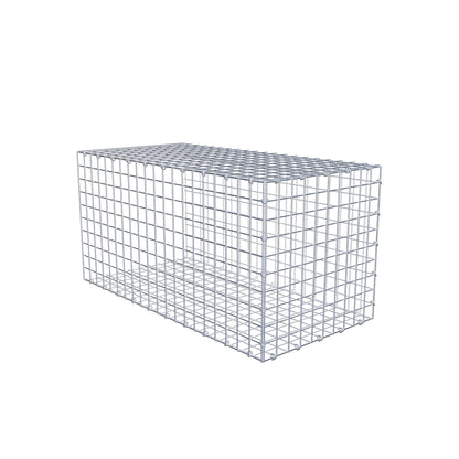 Fästbar gabion typ 2 100 cm x 50 cm x 50 cm (L x H x D), maskstorlek 5 cm x 5 cm, C-ring