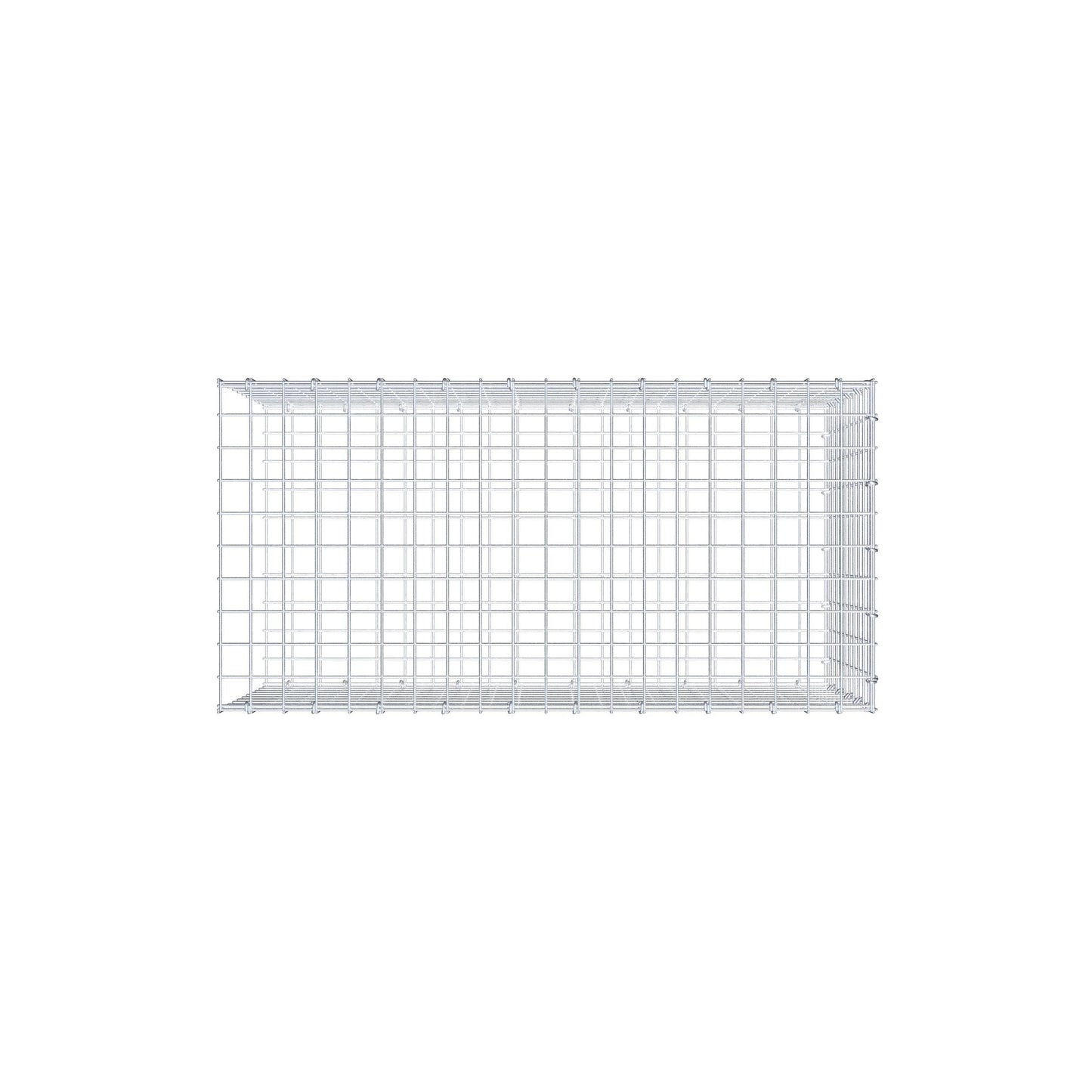 Fästbar gabion typ 2 100 cm x 50 cm x 50 cm (L x H x D), maskstorlek 5 cm x 5 cm, C-ring