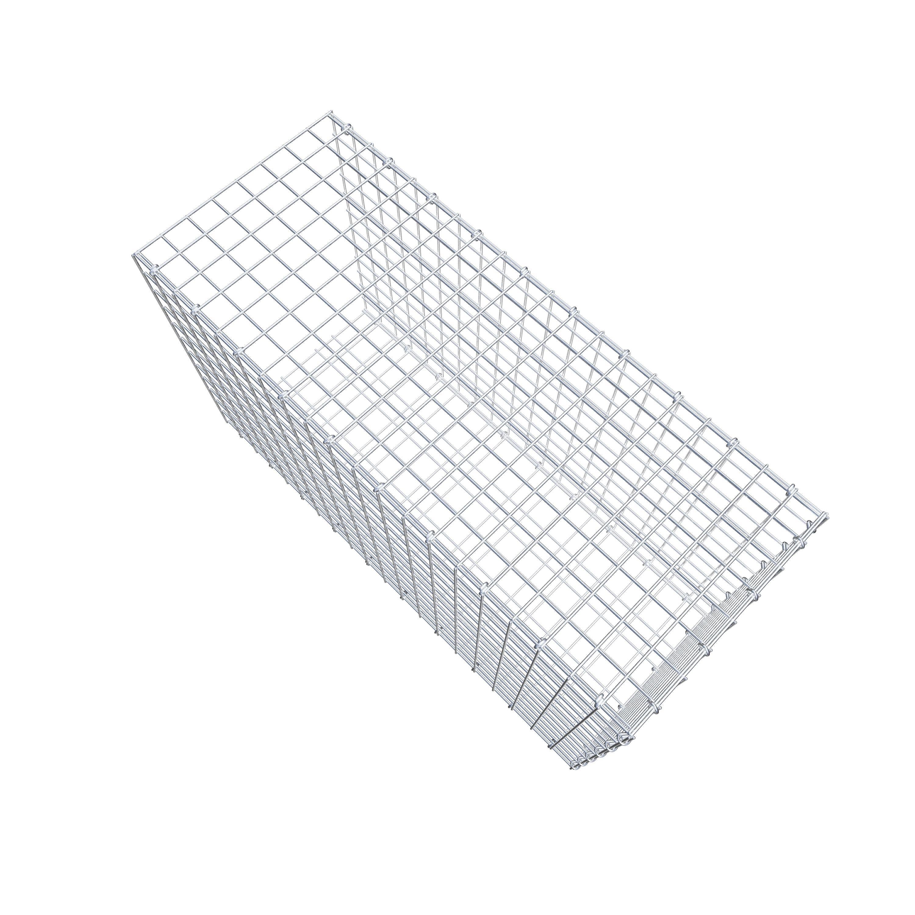 Mounted gabion type 2 100 cm x 60 cm x 40 cm (L x H x D), mesh size 5 cm x 5 cm, C-ring