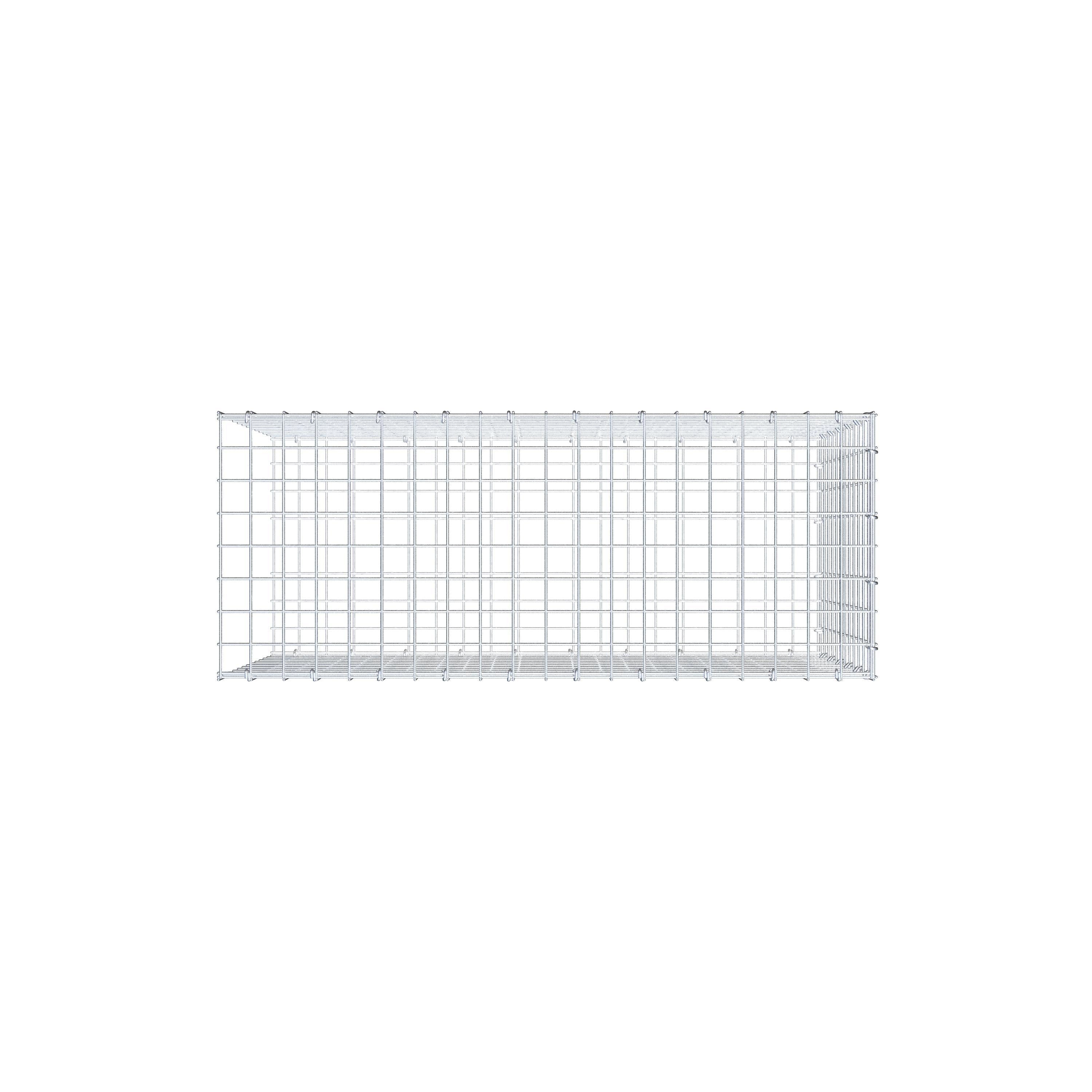 Mounted gabion type 2 100 cm x 60 cm x 40 cm (L x H x D), mesh size 5 cm x 5 cm, C-ring