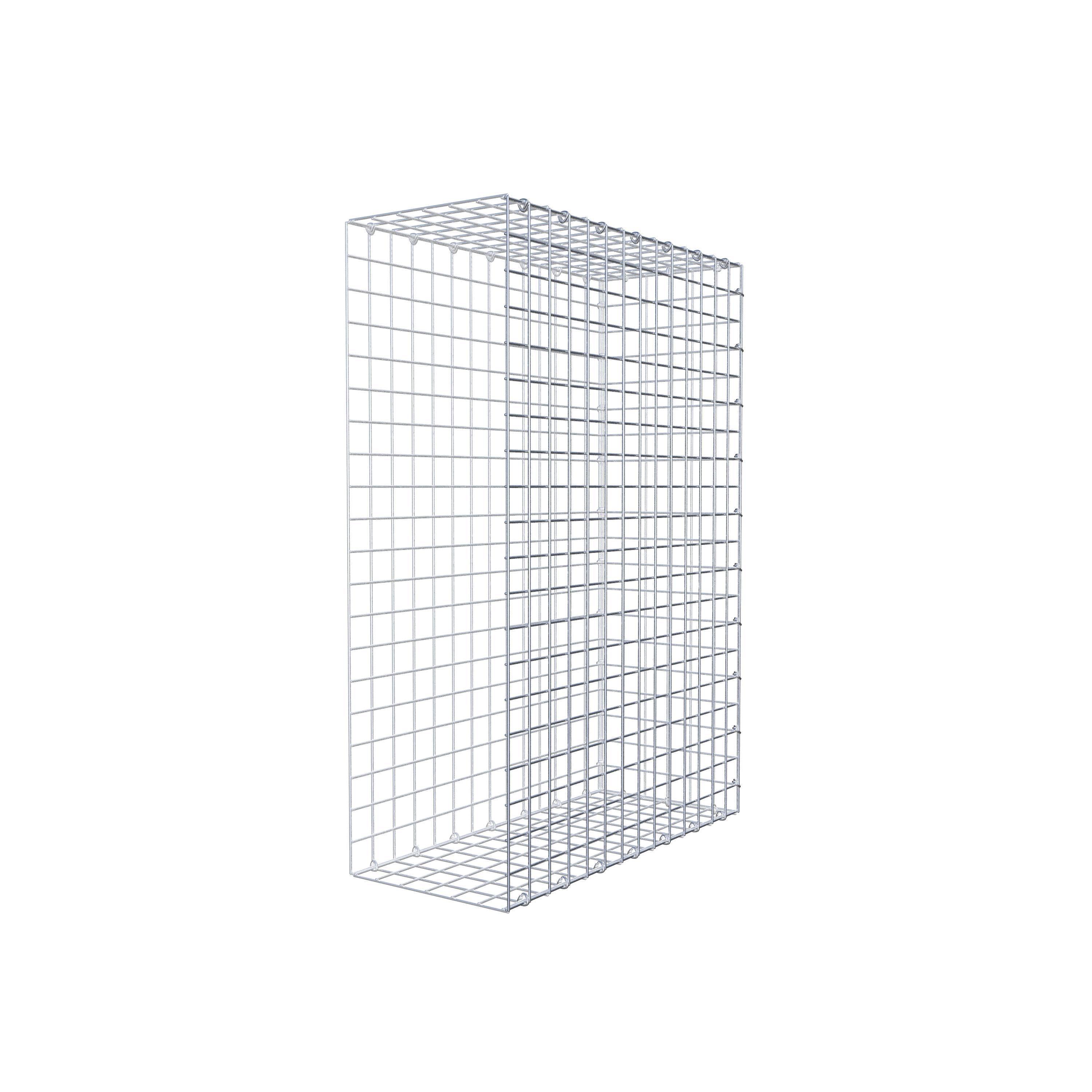 Monteret gabion type 2 100 cm x 70 cm x 30 cm (L x H x D), maskestørrelse 5 cm x 5 cm, C-ring