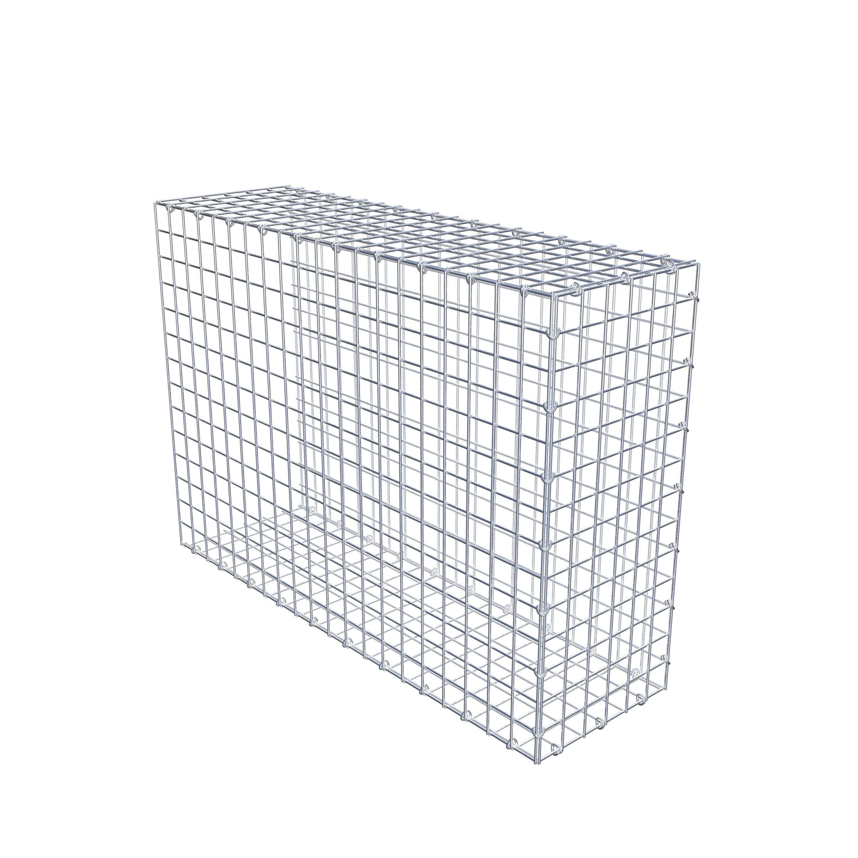 Monteret gabion type 2 100 cm x 70 cm x 30 cm (L x H x D), maskestørrelse 5 cm x 5 cm, C-ring