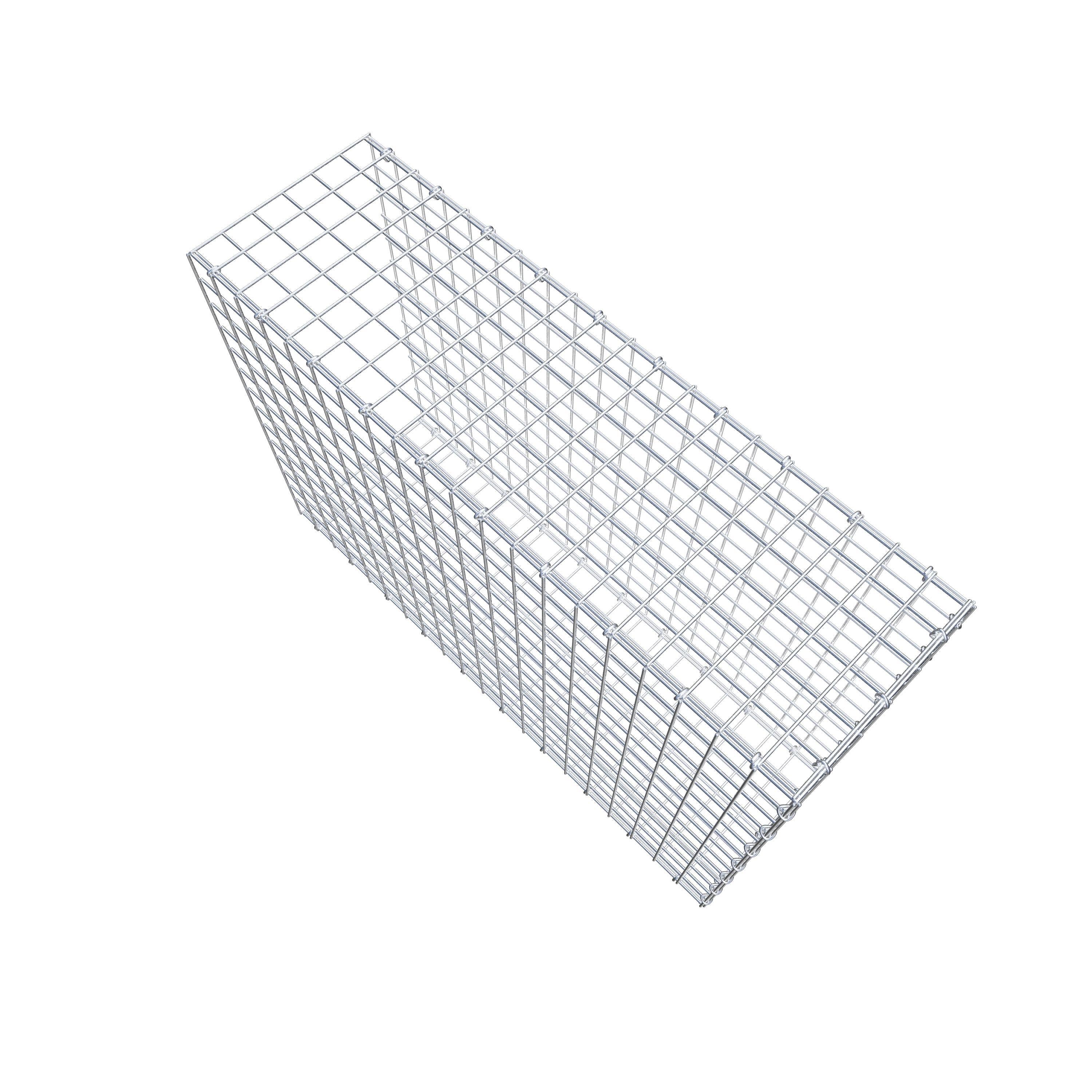 Monteret gabion type 2 100 cm x 70 cm x 30 cm (L x H x D), maskestørrelse 5 cm x 5 cm, C-ring