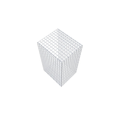 Mounted gabion type 2 100 cm x 60 cm x 50 cm (L x H x D), mesh size 5 cm x 5 cm, C-ring