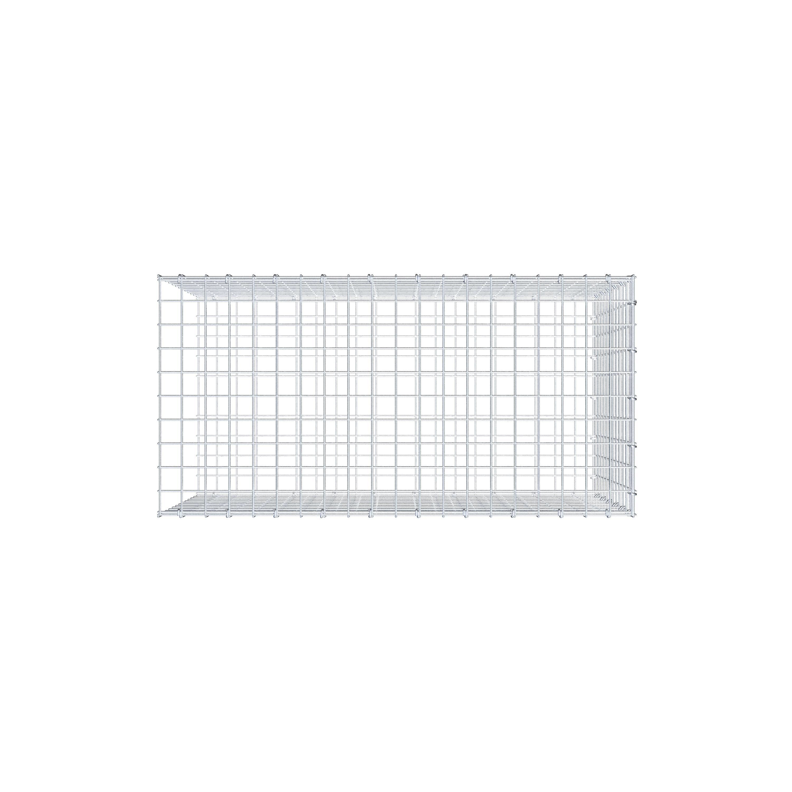 Mounted gabion type 2 100 cm x 60 cm x 50 cm (L x H x D), mesh size 5 cm x 5 cm, C-ring