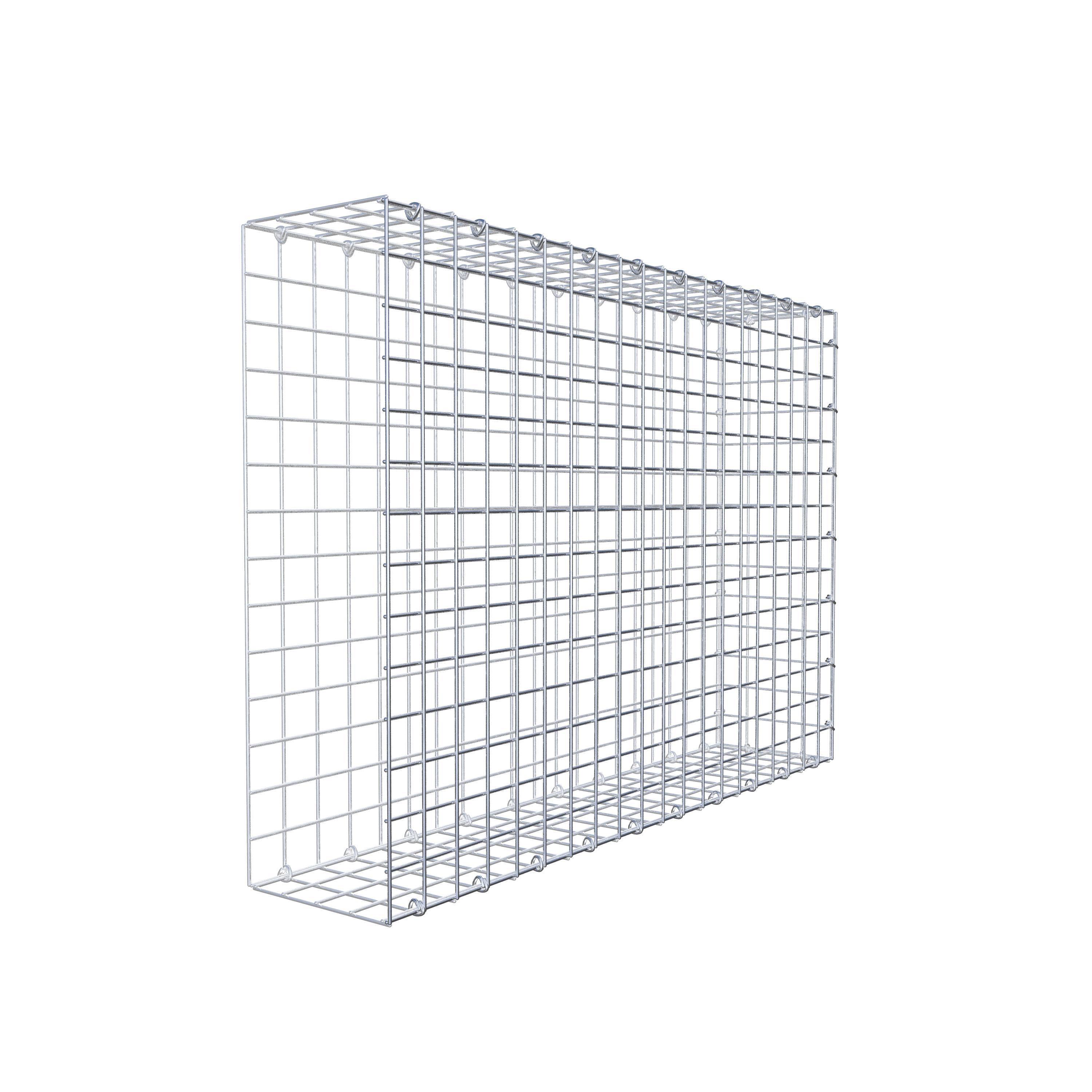 Typ 2 påbyggnadsgabion 100 cm x 70 cm x 20 cm (L x H x D), maskstorlek 5 cm x 5 cm, C-ring