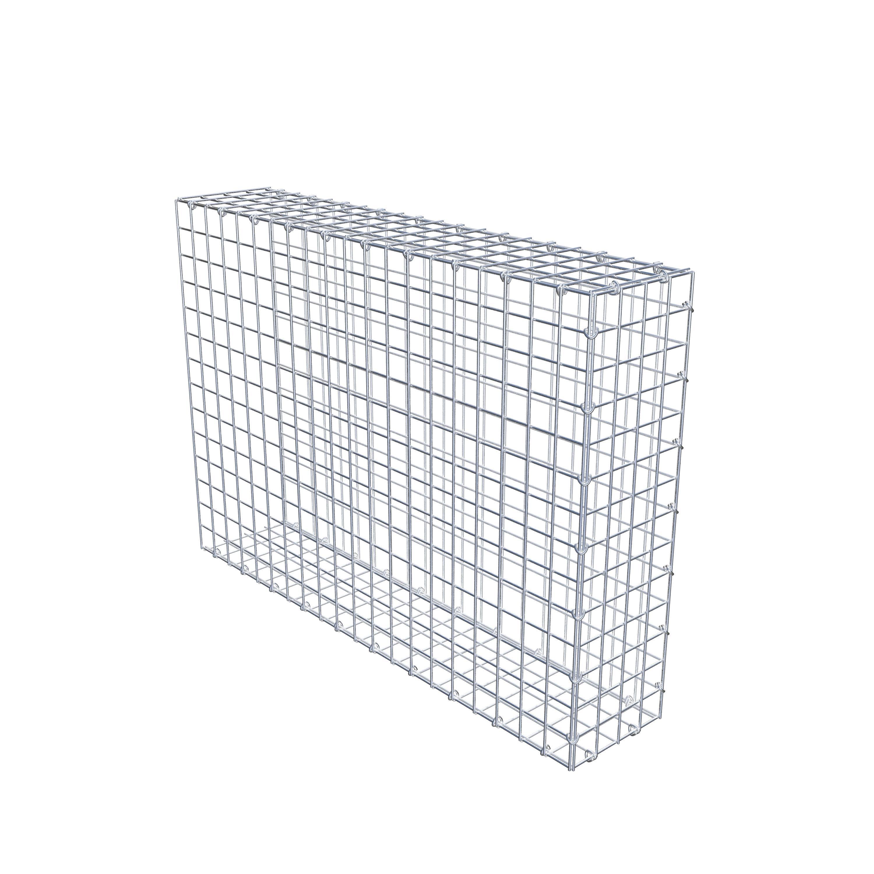 Mounted gabion type 2 100 cm x 70 cm x 20 cm (L x H x D), mesh size 5 cm x 5 cm, C-ring