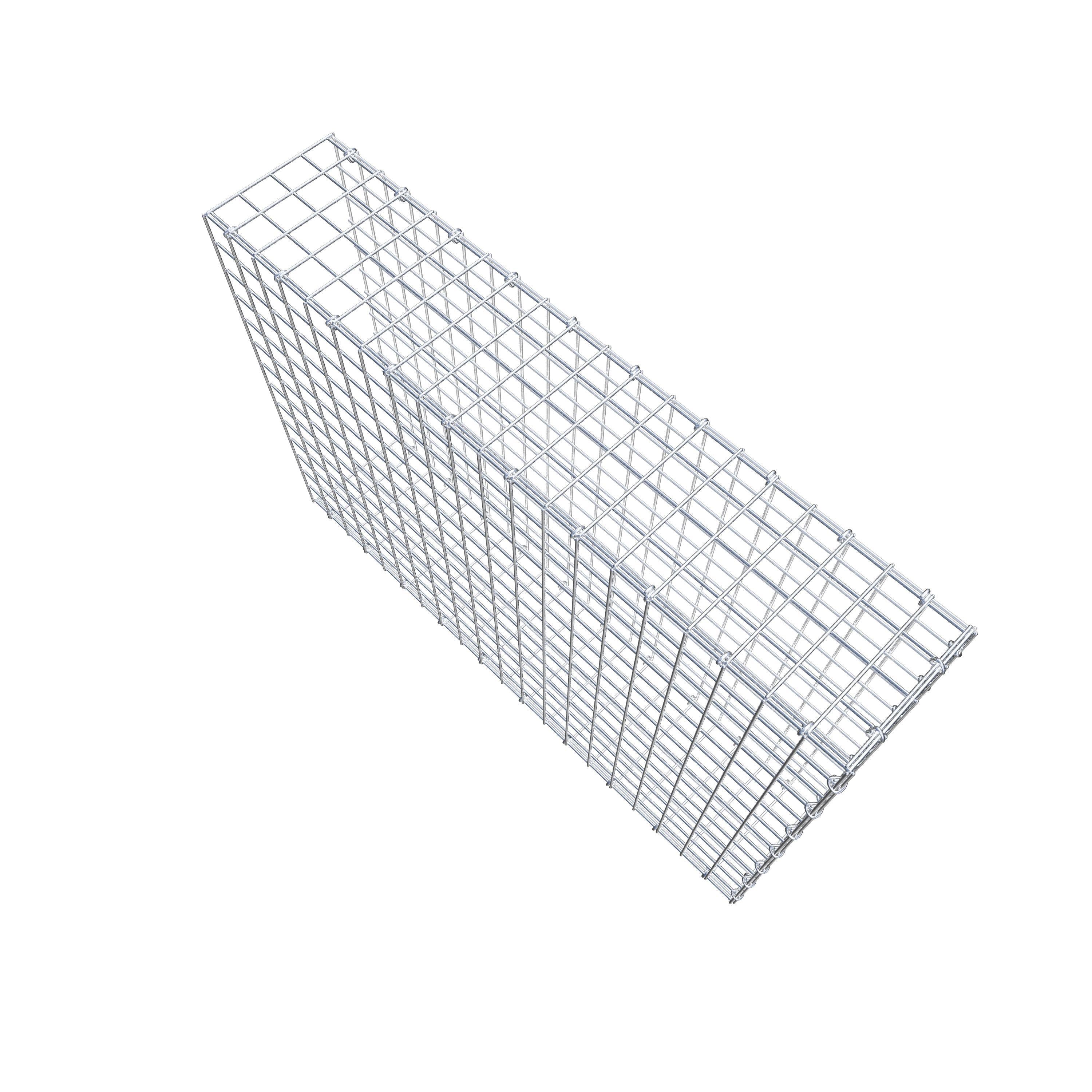 Mounted gabion type 2 100 cm x 70 cm x 20 cm (L x H x D), mesh size 5 cm x 5 cm, C-ring