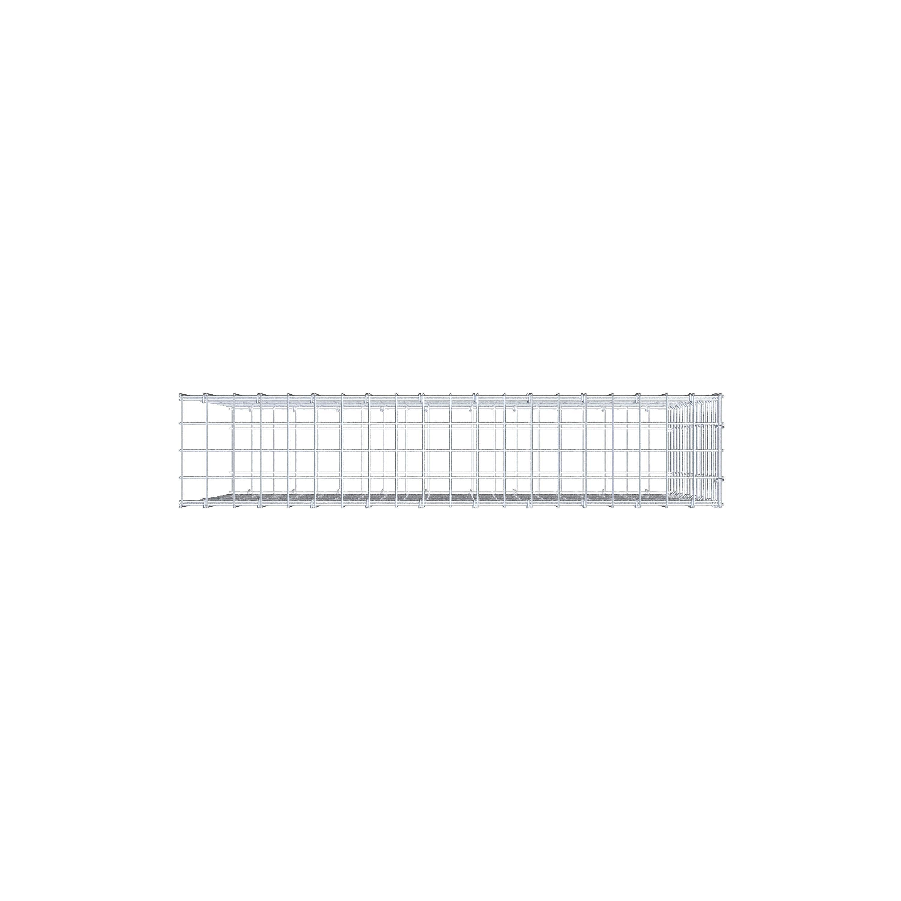 Mounted gabion type 2 100 cm x 70 cm x 20 cm (L x H x D), mesh size 5 cm x 5 cm, C-ring