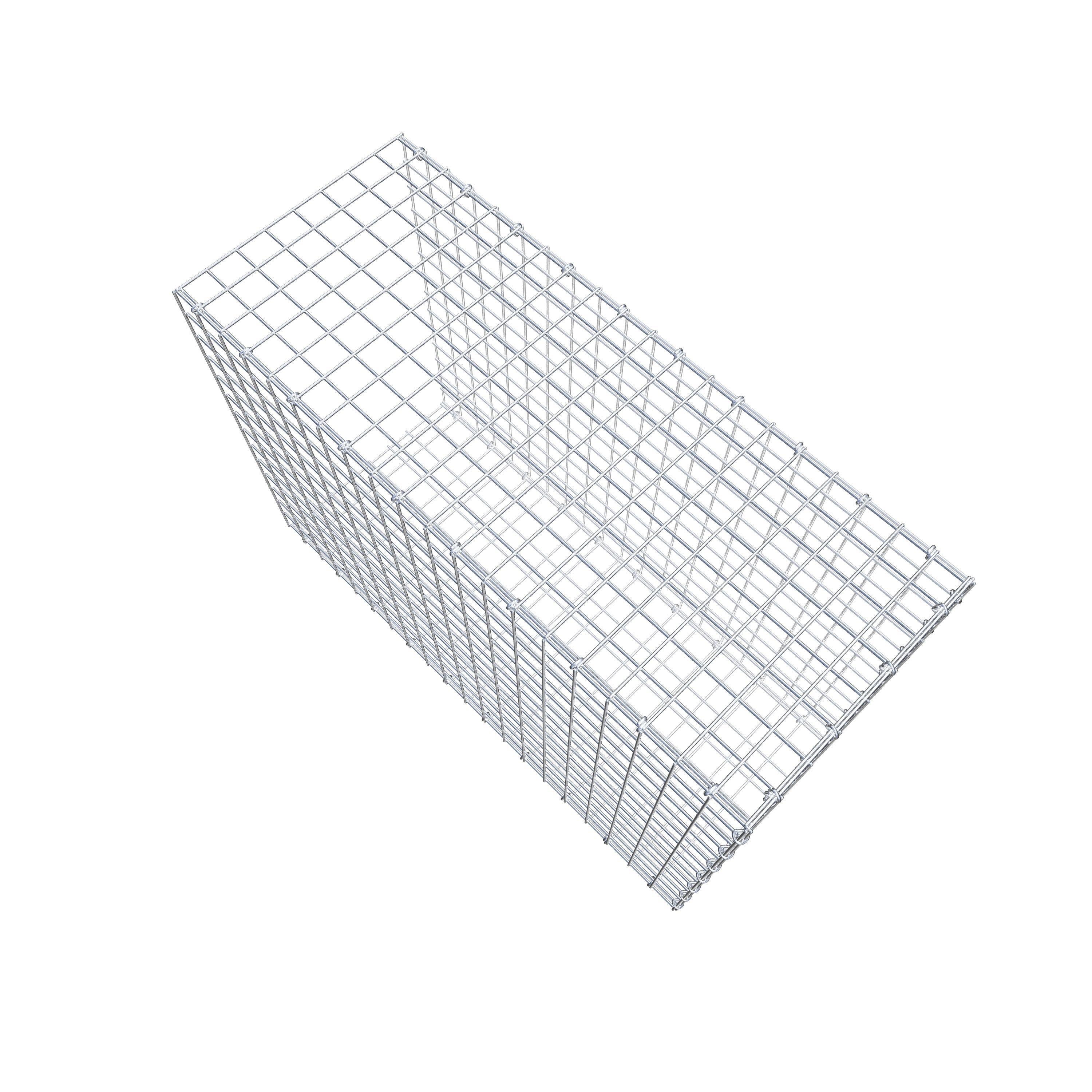 Monteret gabion type 2 100 cm x 70 cm x 40 cm (L x H x D), maskestørrelse 5 cm x 5 cm, C-ring