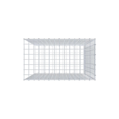 Mounted gabion type 2 100 cm x 70 cm x 40 cm (L x H x D), mesh size 5 cm x 5 cm, C-ring