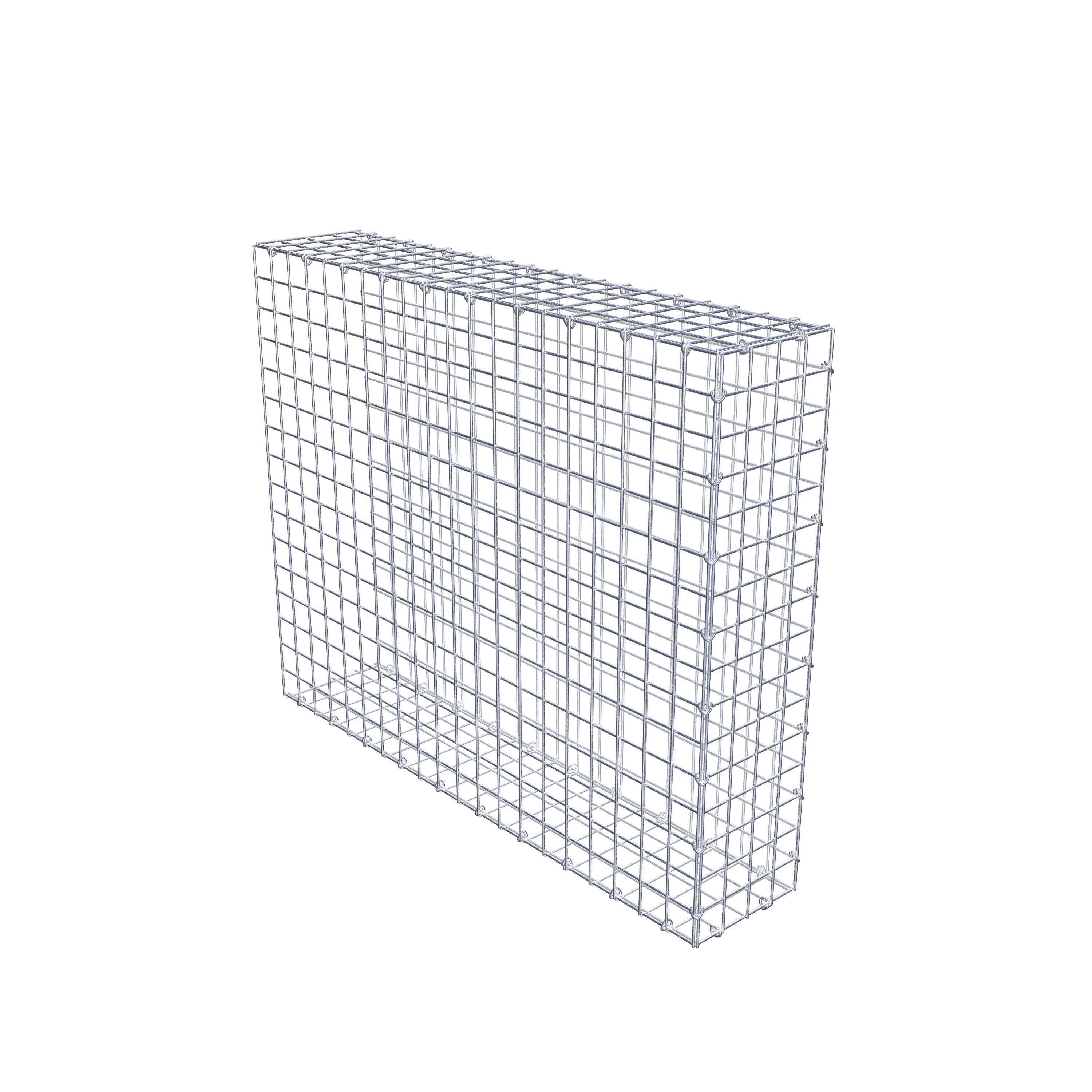 Typ 2 påbyggnadsgabion 100 cm x 80 cm x 20 cm (L x H x D), maskstorlek 5 cm x 5 cm, C-ring