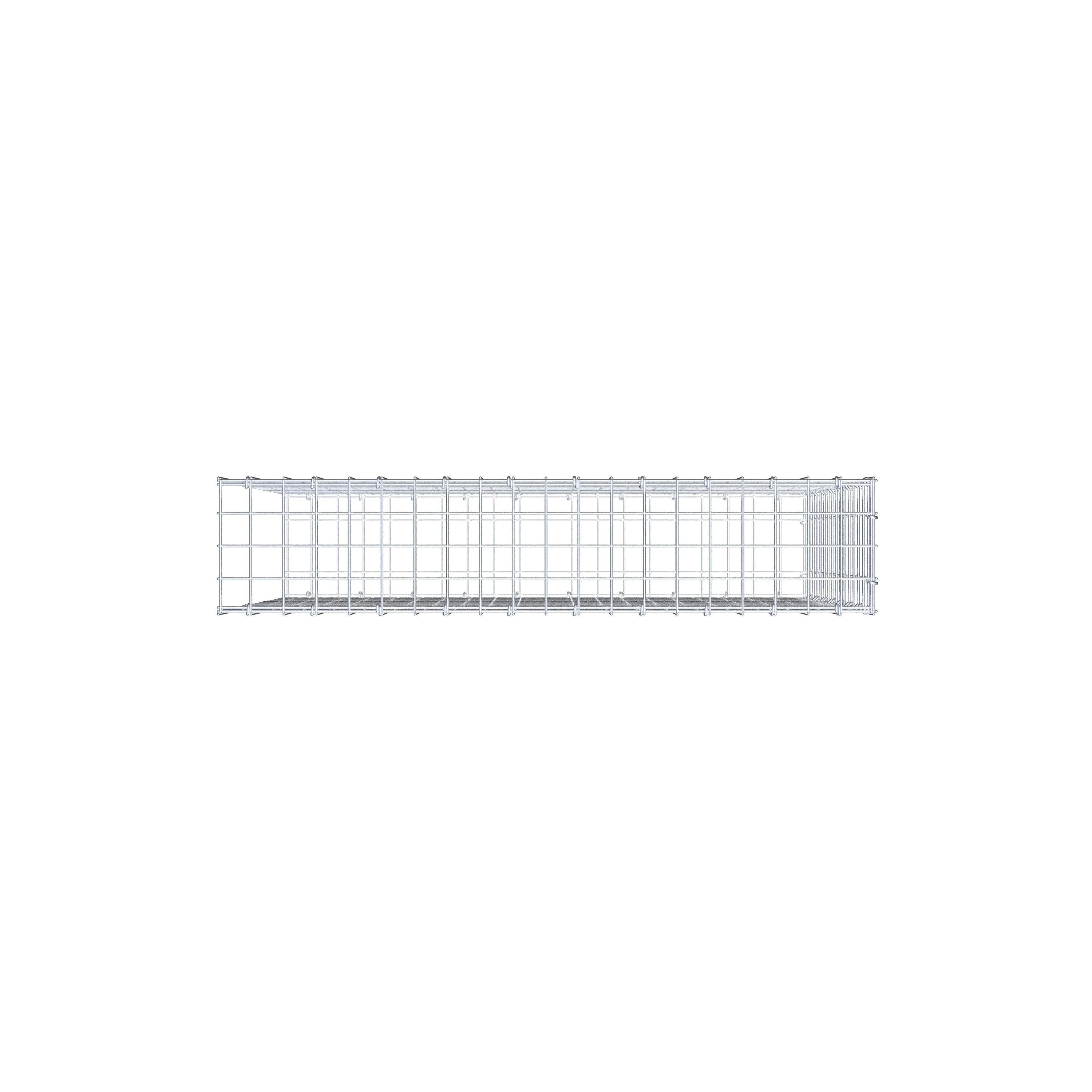 Mounted gabion type 2 100 cm x 80 cm x 20 cm (L x H x D), mesh size 5 cm x 5 cm, C-ring