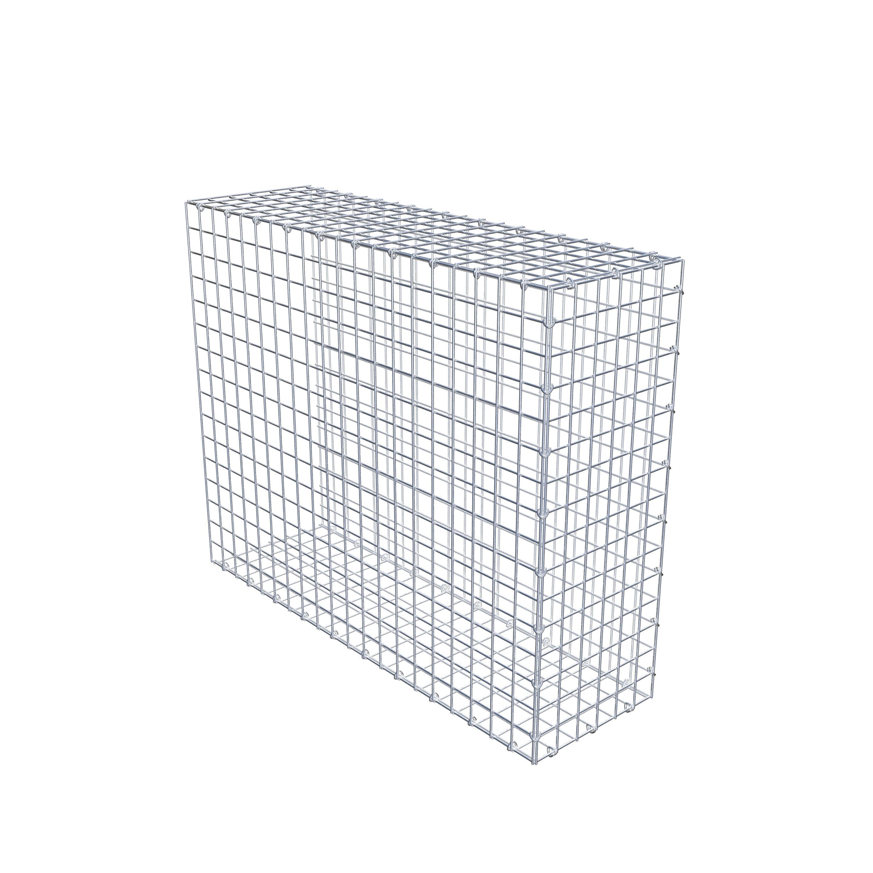 Monteret gabion type 2 100 cm x 80 cm x 30 cm (L x H x D), maskestørrelse 5 cm x 5 cm, C-ring