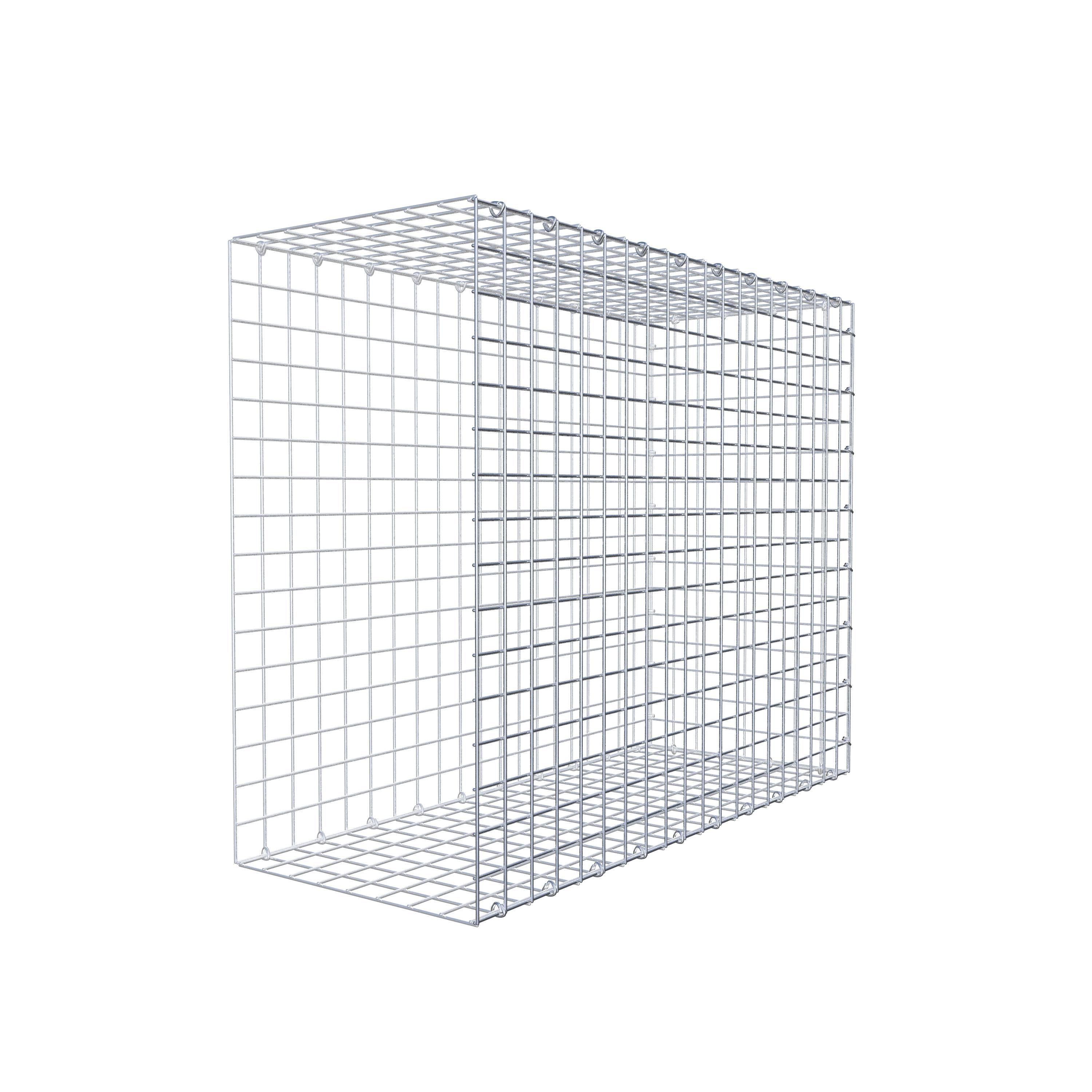 Monteret gabion type 2 100 cm x 80 cm x 40 cm (L x H x D), maskestørrelse 5 cm x 5 cm, C-ring