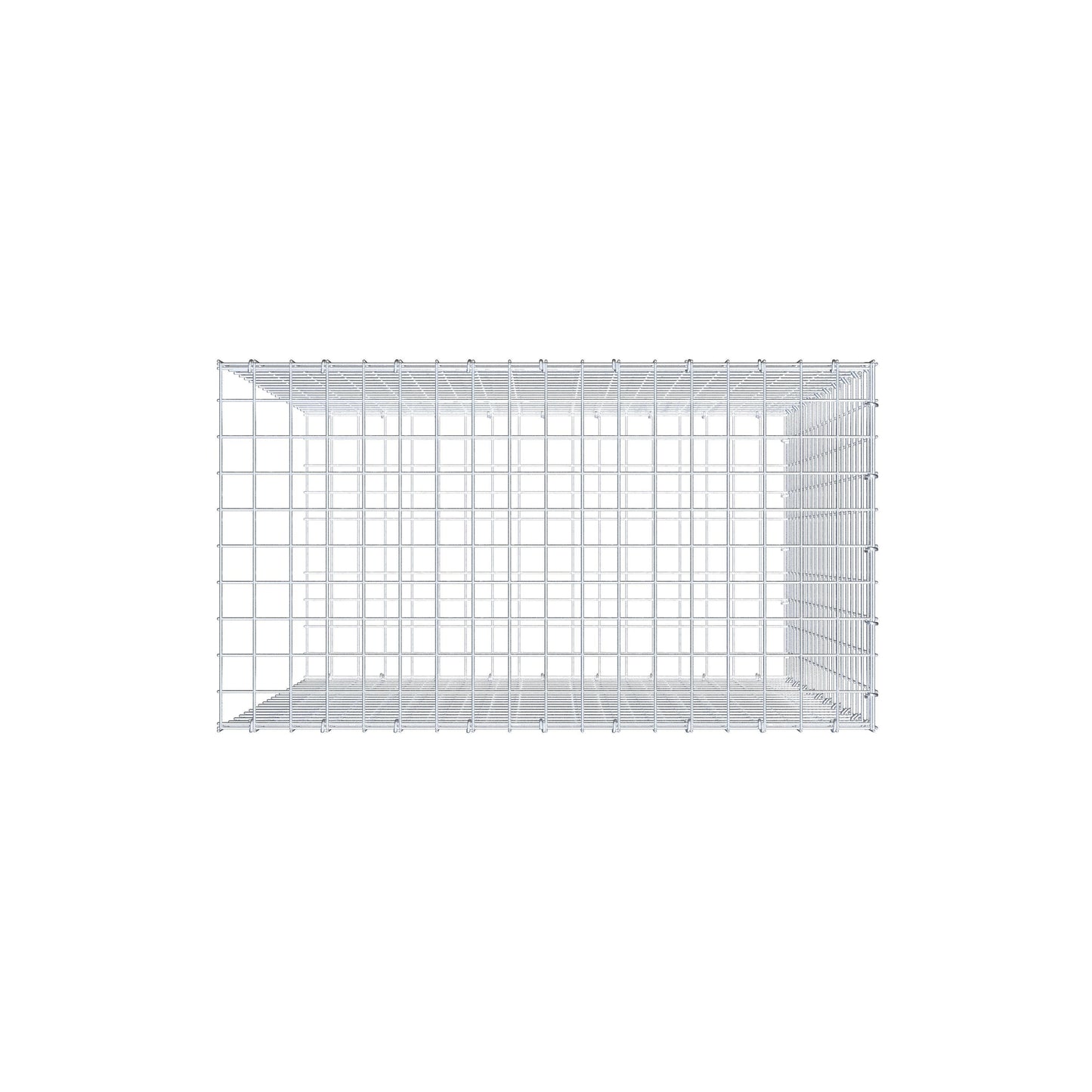 Anbaugabione Typ 2 100 cm x 90 cm x 50 cm (L x H x T), Maschenweite 5 cm x 5 cm, C-Ring