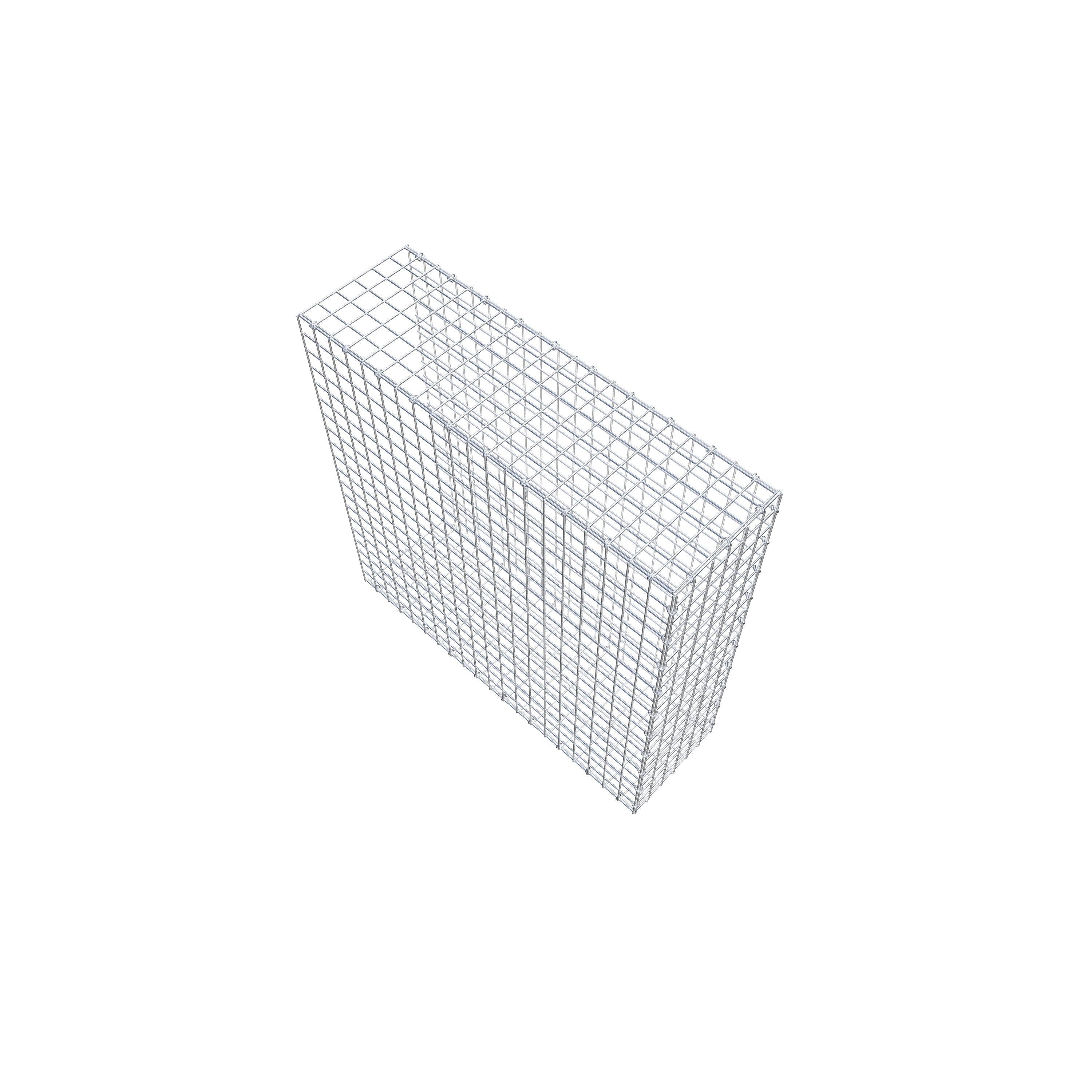 Monteret gabion type 2 100 cm x 100 cm x 30 cm (L x H x D), maskestørrelse 5 cm x 5 cm, C-ring