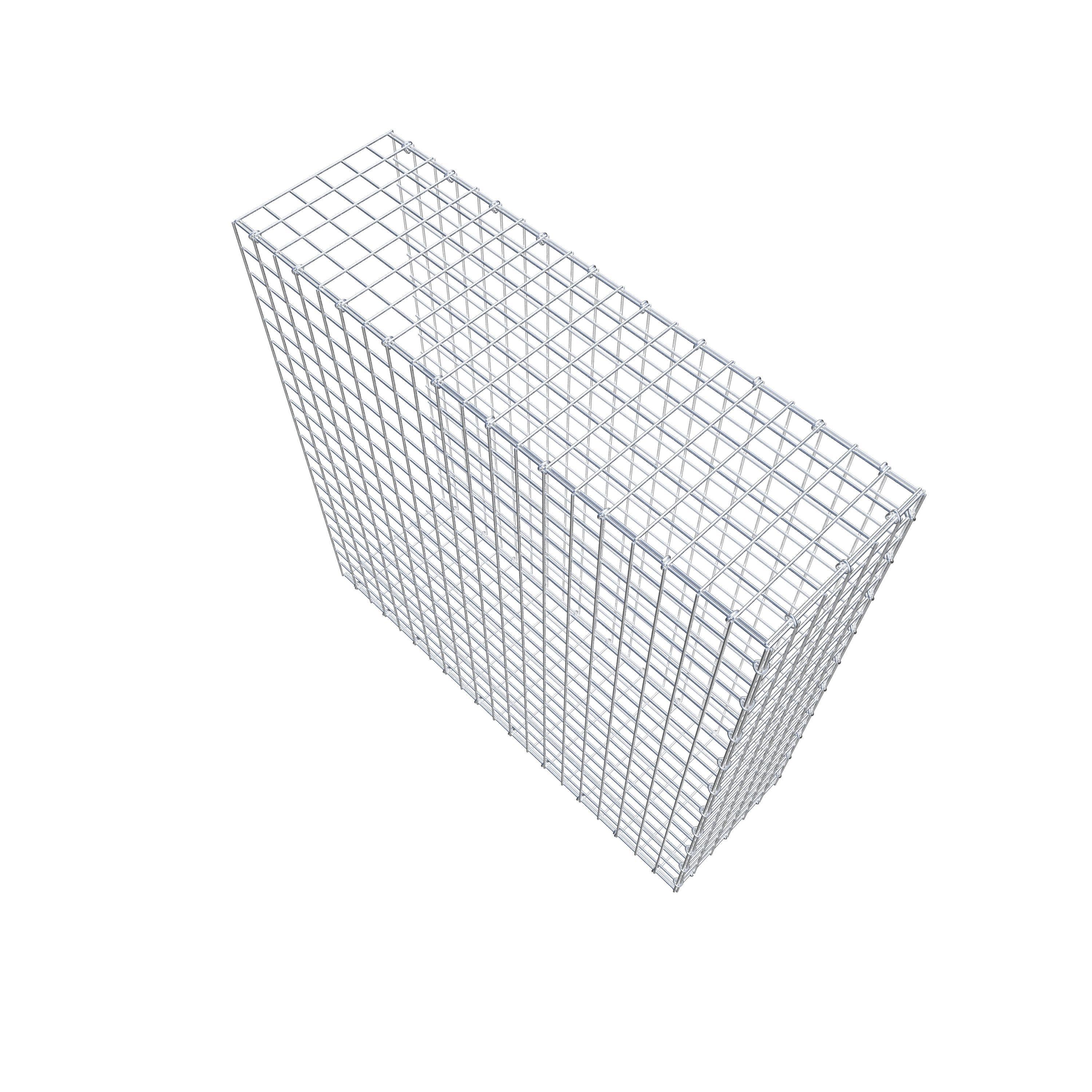 Opbouw schanskorf type 2 100 cm x 100 cm x 30 cm (L x H x D), maaswijdte 5 cm x 5 cm, C-ring