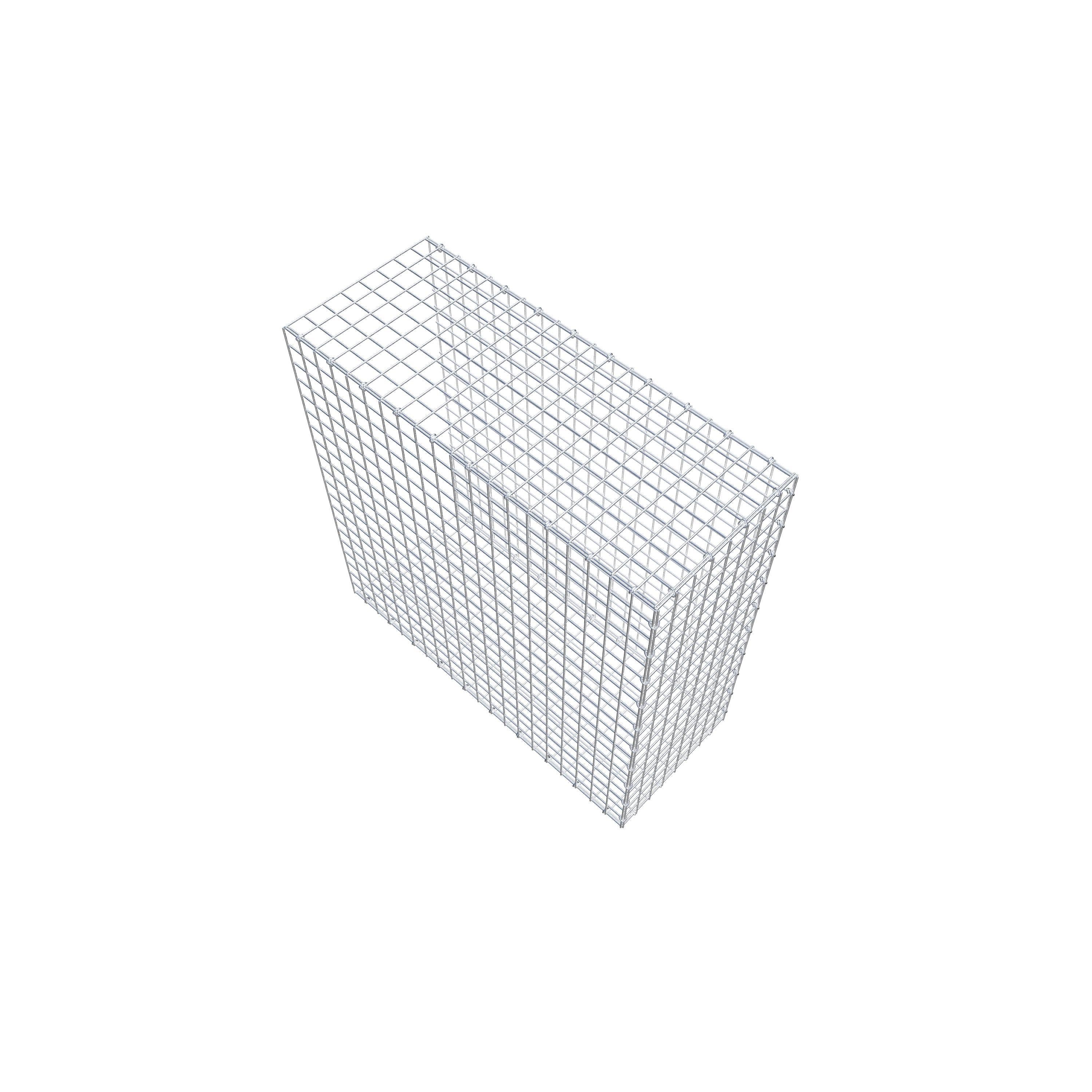 Fästbar gabion typ 2 100 cm x 100 cm x 40 cm (L x H x D), maskstorlek 5 cm x 5 cm, C-ring