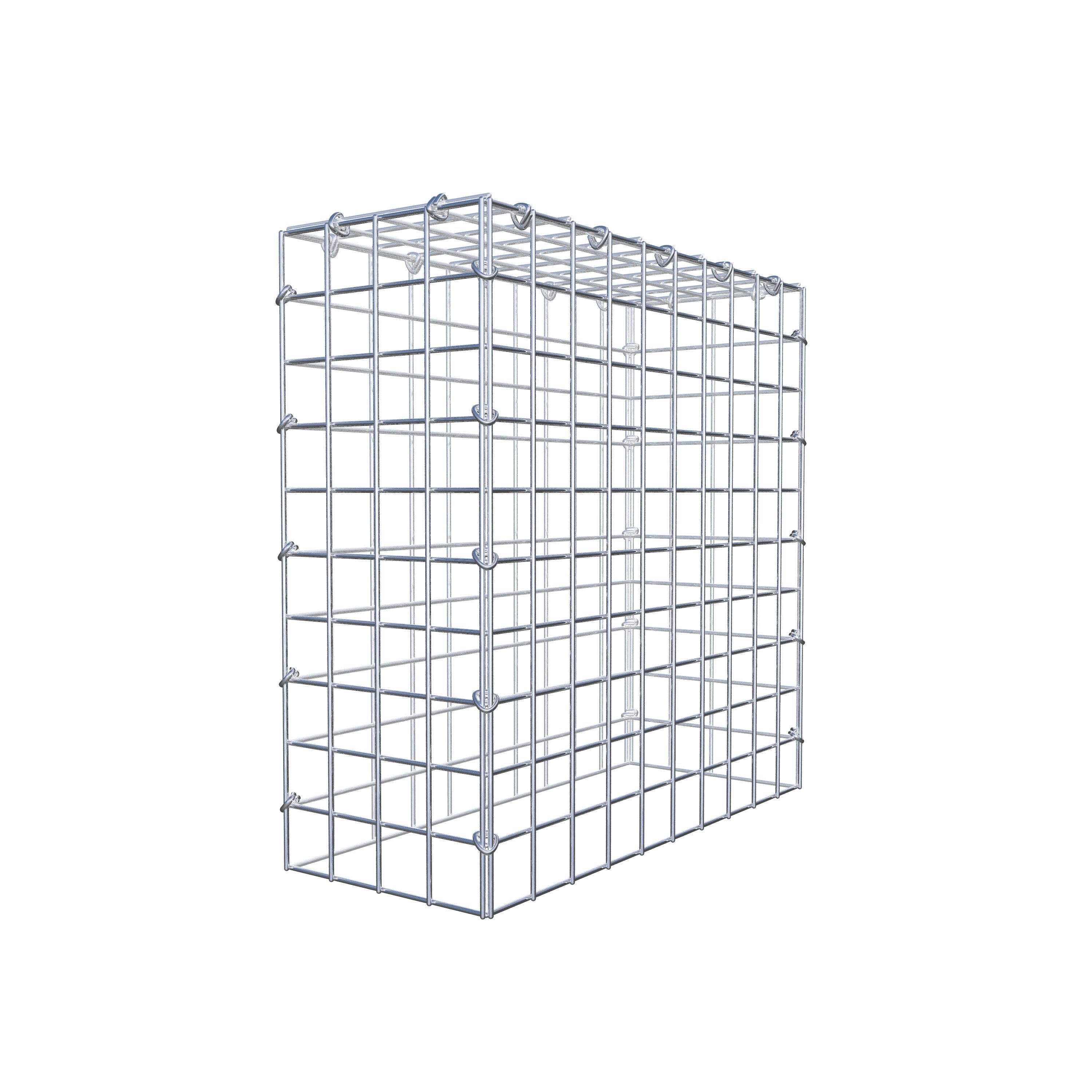 Monteret gabion type 3 50 cm x 50 cm x 20 cm (L x H x D), maskestørrelse 5 cm x 5 cm, C-ring