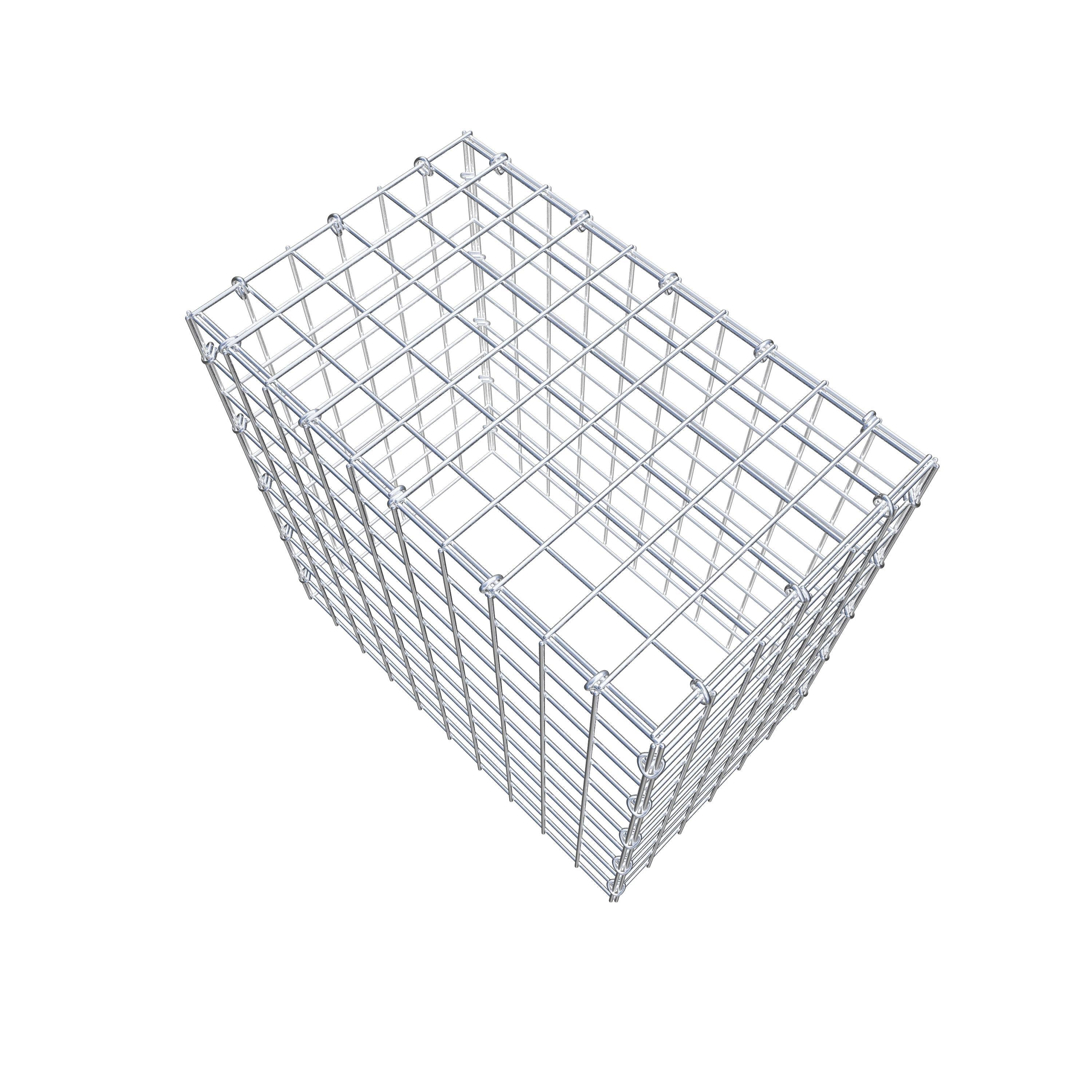 Monteret gabion type 3 50 cm x 50 cm x 30 cm (L x H x D), maskestørrelse 5 cm x 5 cm, C-ring