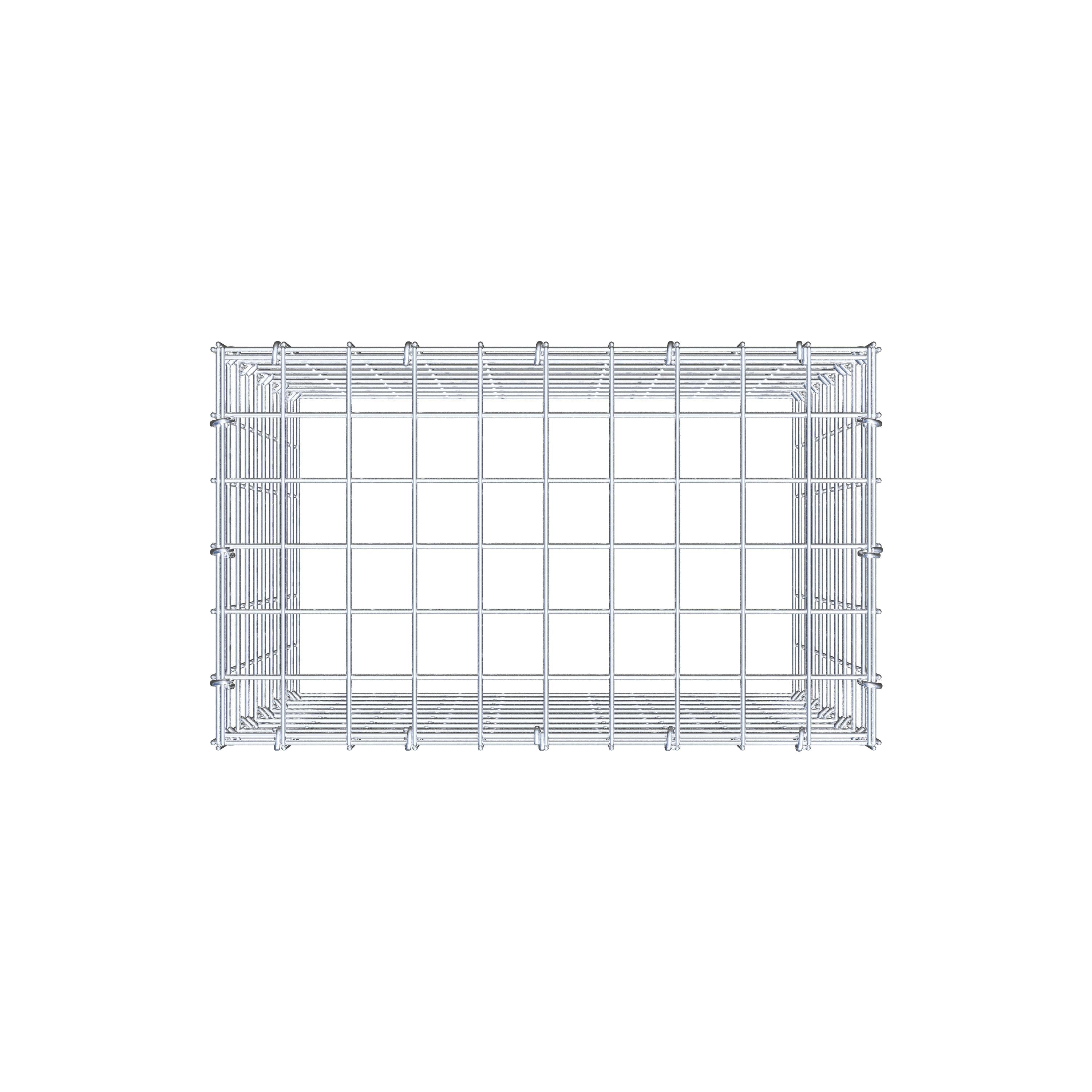 Monteret gabion type 3 50 cm x 50 cm x 30 cm (L x H x D), maskestørrelse 5 cm x 5 cm, C-ring