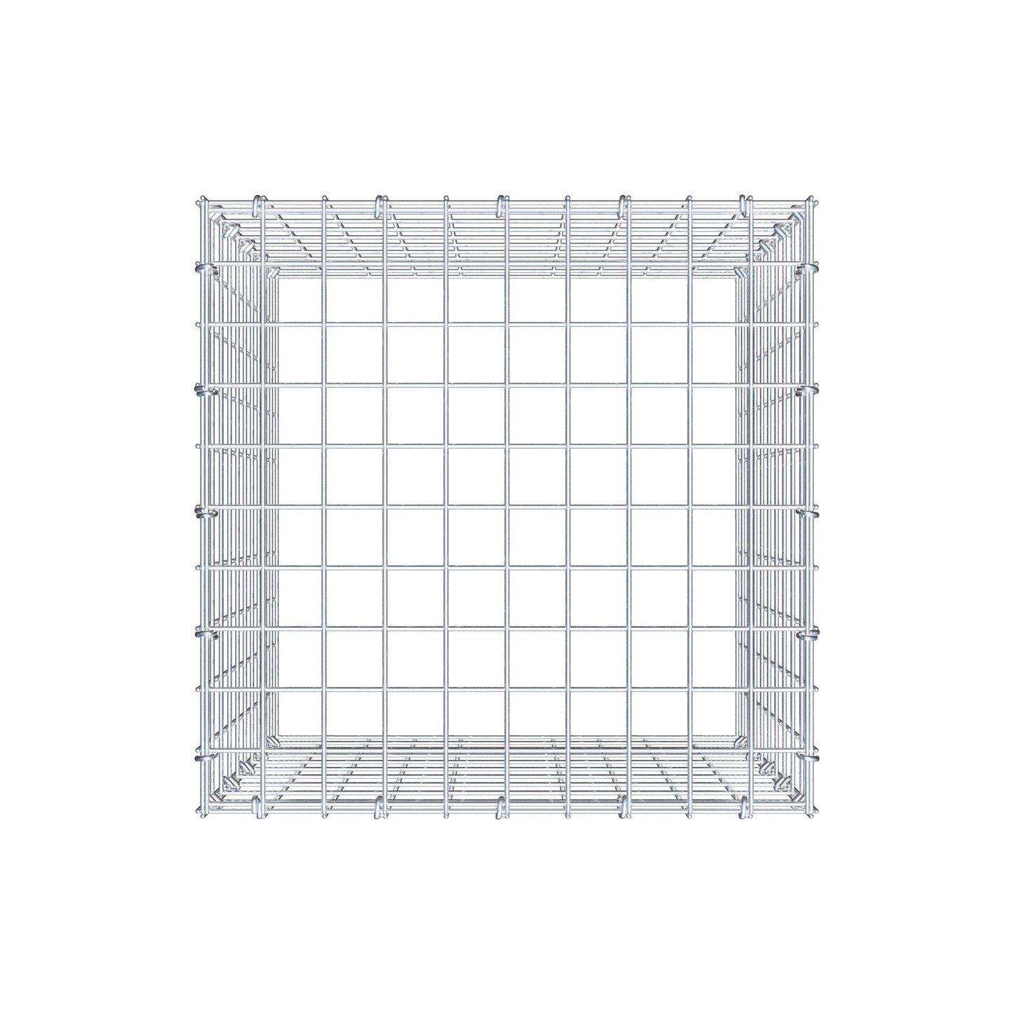 Monteret gabion type 3 50 cm x 50 cm x 50 cm (L x H x D), maskestørrelse 5 cm x 5 cm, C-ring