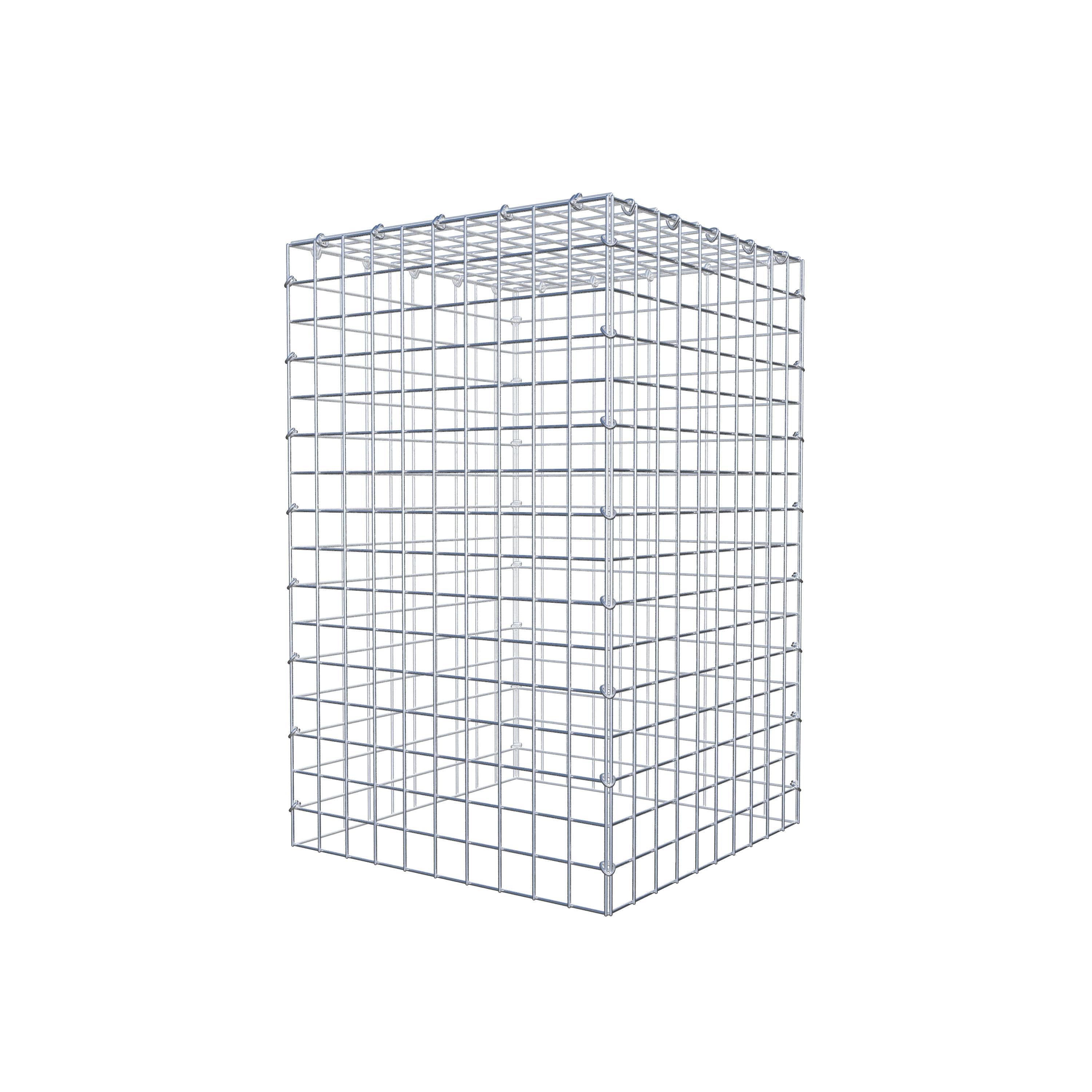 Monteret gabion type 3 80 cm x 50 cm x 50 cm (L x H x D), maskestørrelse 5 cm x 5 cm, C-ring