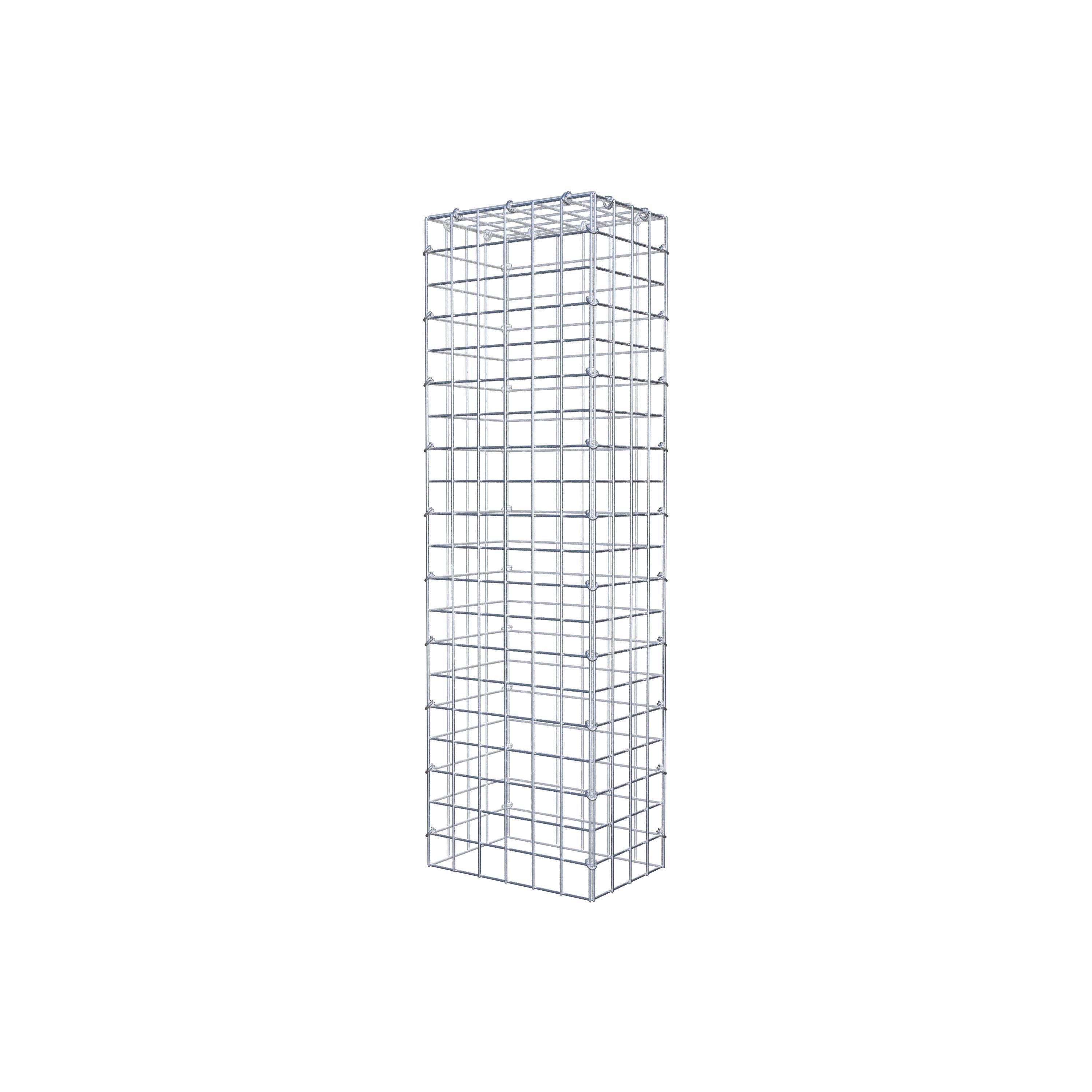 Monteret gabion type 3 100 cm x 20 cm x 30 cm (L x H x D), maskestørrelse 5 cm x 5 cm, C-ring