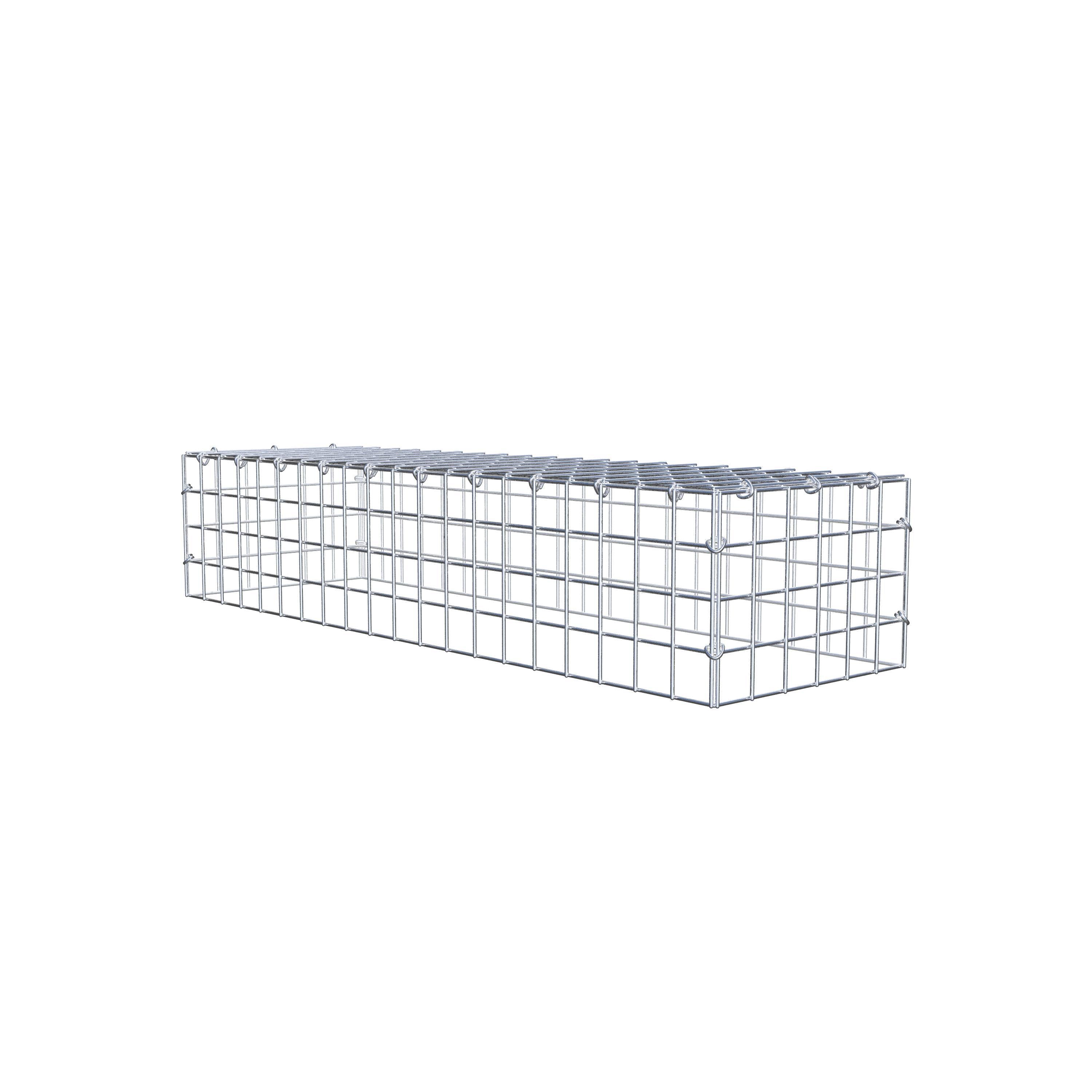 Monteret gabion type 3 100 cm x 20 cm x 30 cm (L x H x D), maskestørrelse 5 cm x 5 cm, C-ring