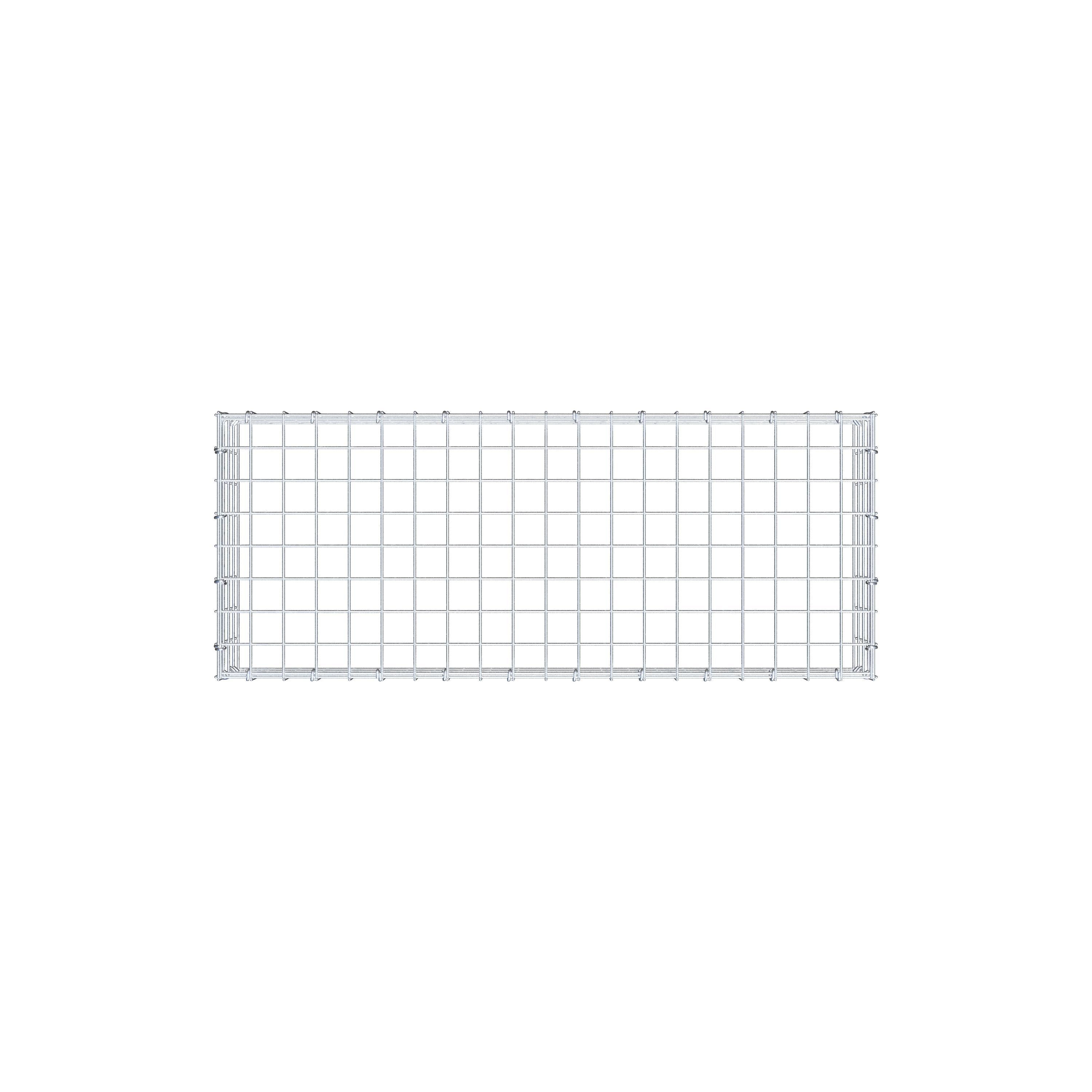 Monteret gabion type 3 100 cm x 20 cm x 40 cm (L x H x D), maskestørrelse 5 cm x 5 cm, C-ring