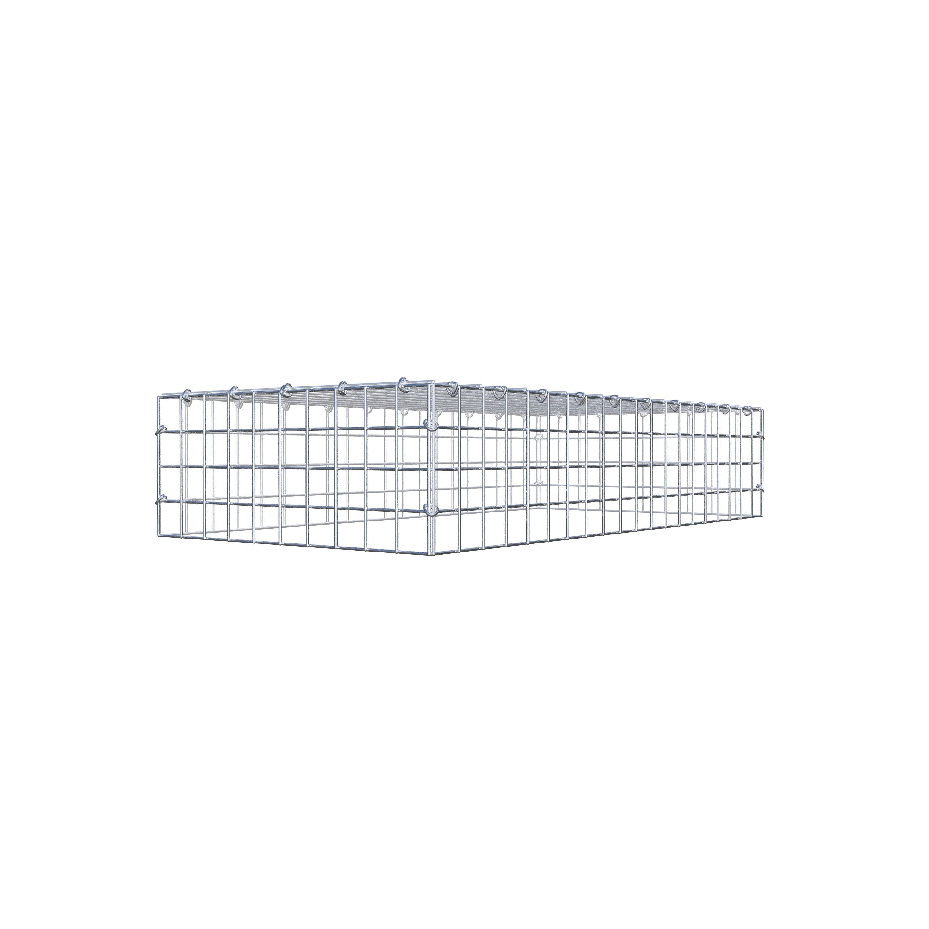 Anbaugabione Typ 3 100 cm x 20 cm x 50 cm (L x H x T), Maschenweite 5 cm x 5 cm, C-Ring