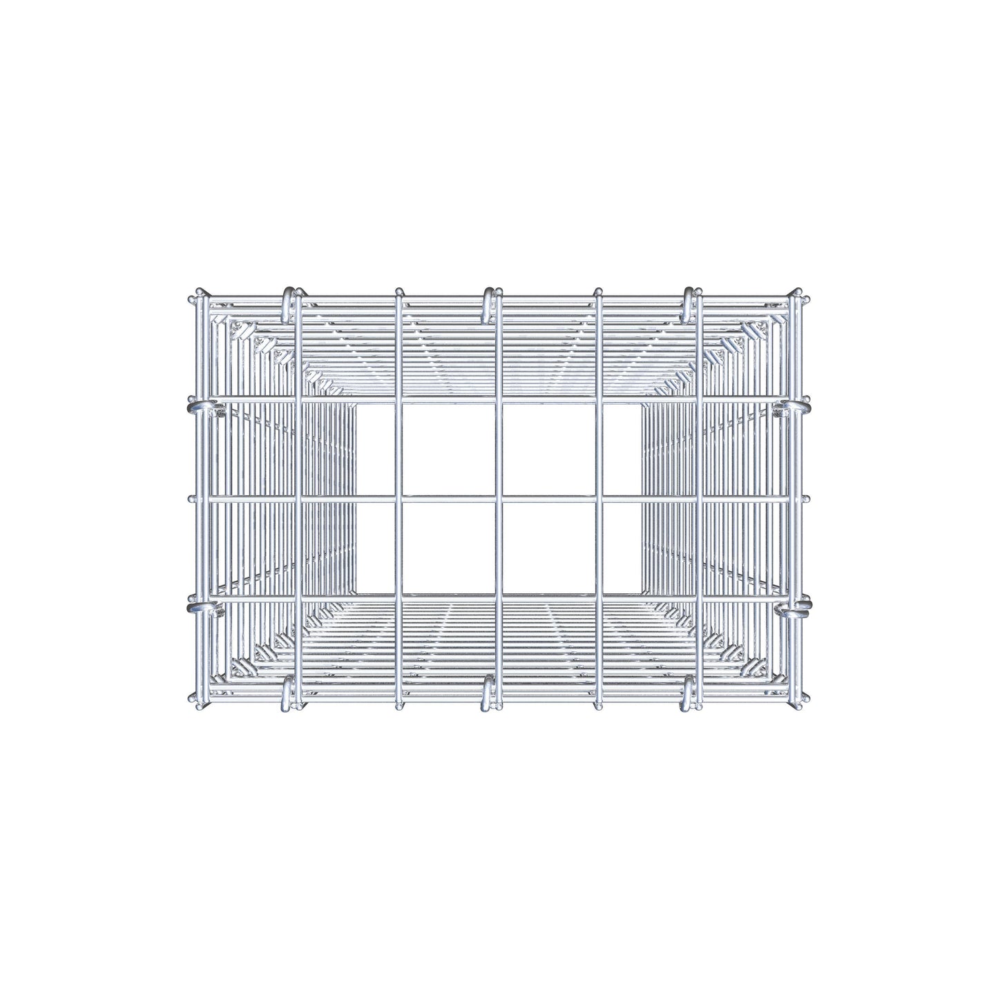 Gabião Tipo 3 100 cm x 30 cm x 20 cm (C x A x P), malhagem 5 cm x 5 cm, anel C