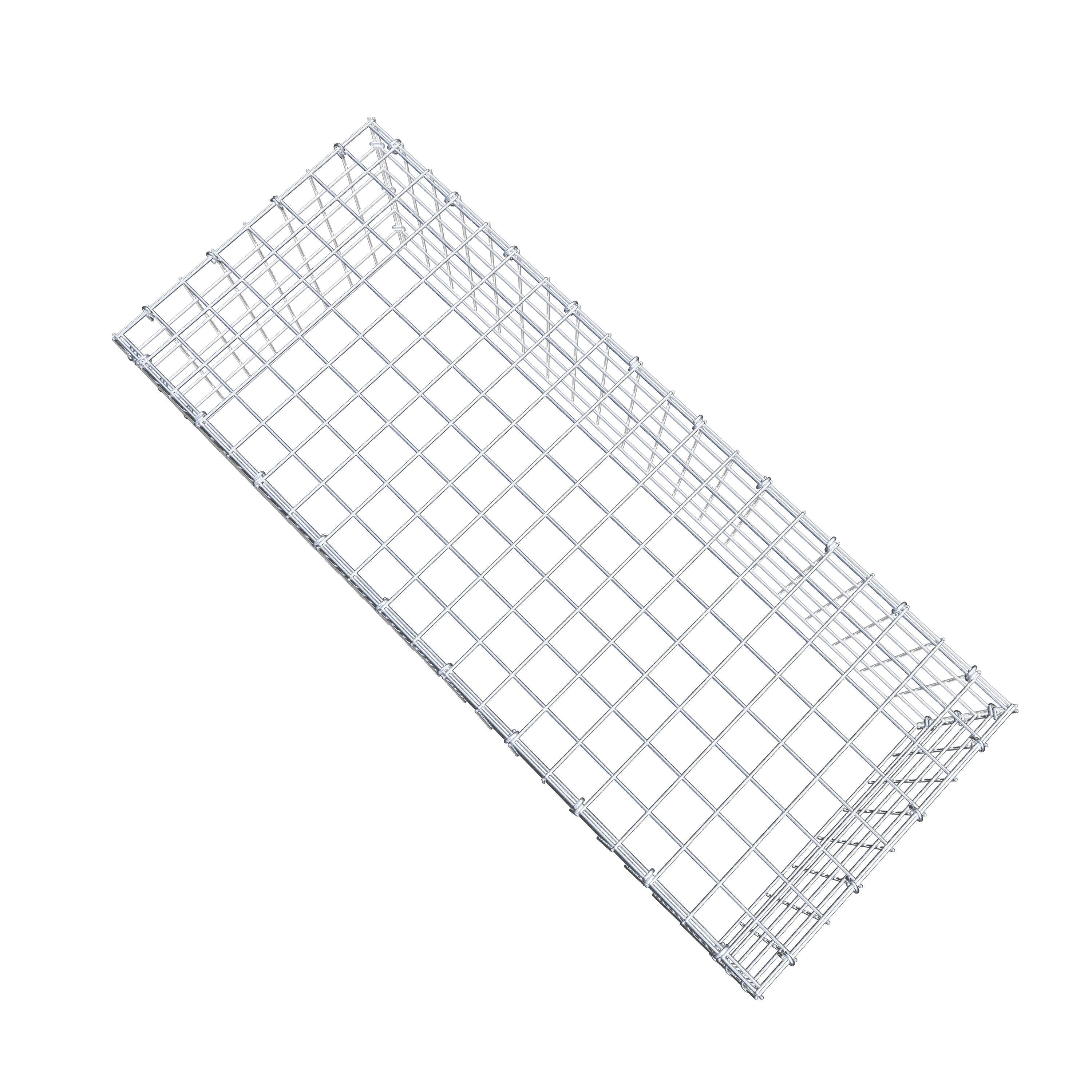 Mounted gabion type 3 100 cm x 30 cm x 40 cm (L x H x D), mesh size 5 cm x 5 cm, C-ring