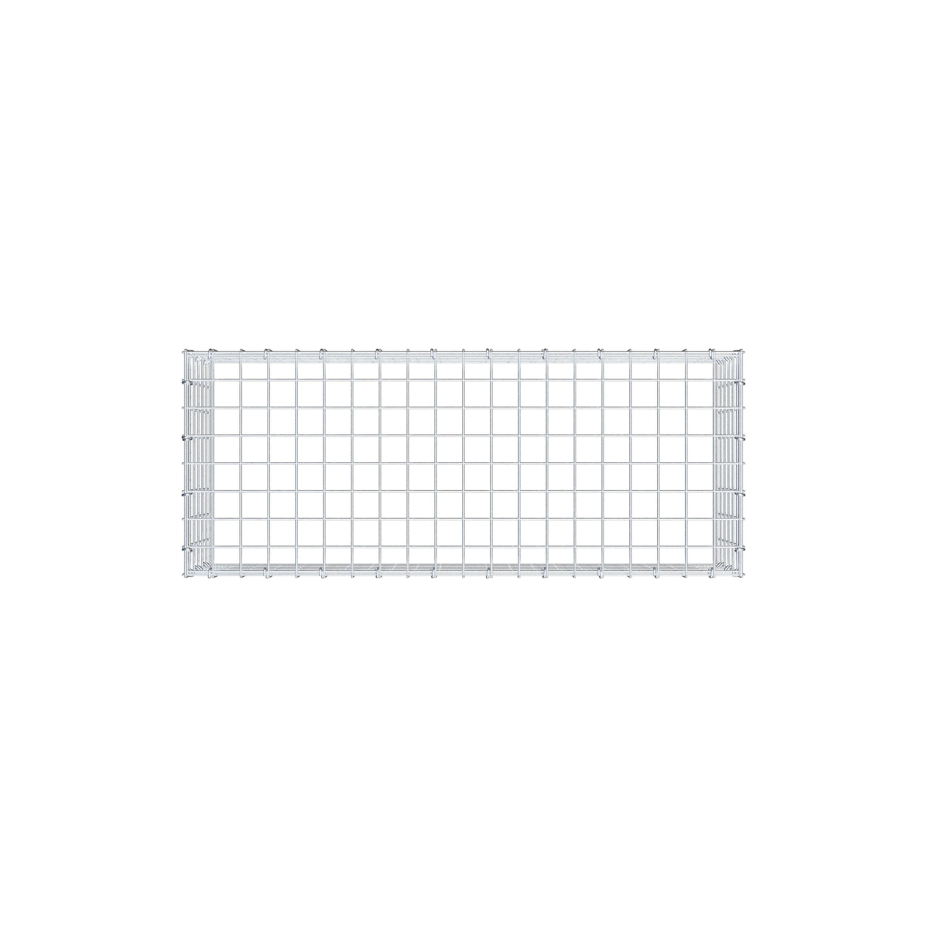 Mounted gabion type 3 100 cm x 30 cm x 40 cm (L x H x D), mesh size 5 cm x 5 cm, C-ring