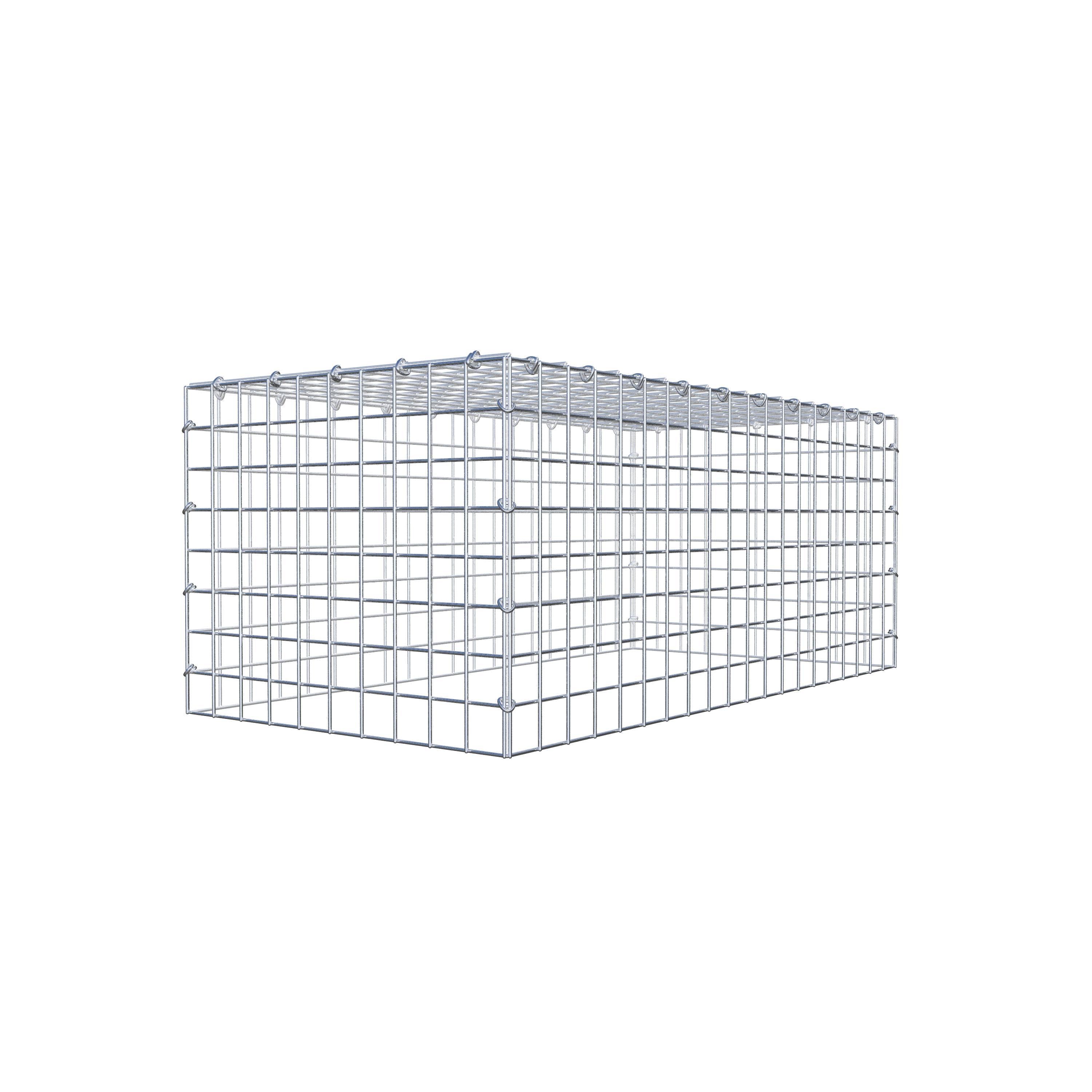 Typ 3 påbyggnadsgabion 100 cm x 40 cm x 50 cm (L x H x D), maskstorlek 5 cm x 5 cm, C-ring