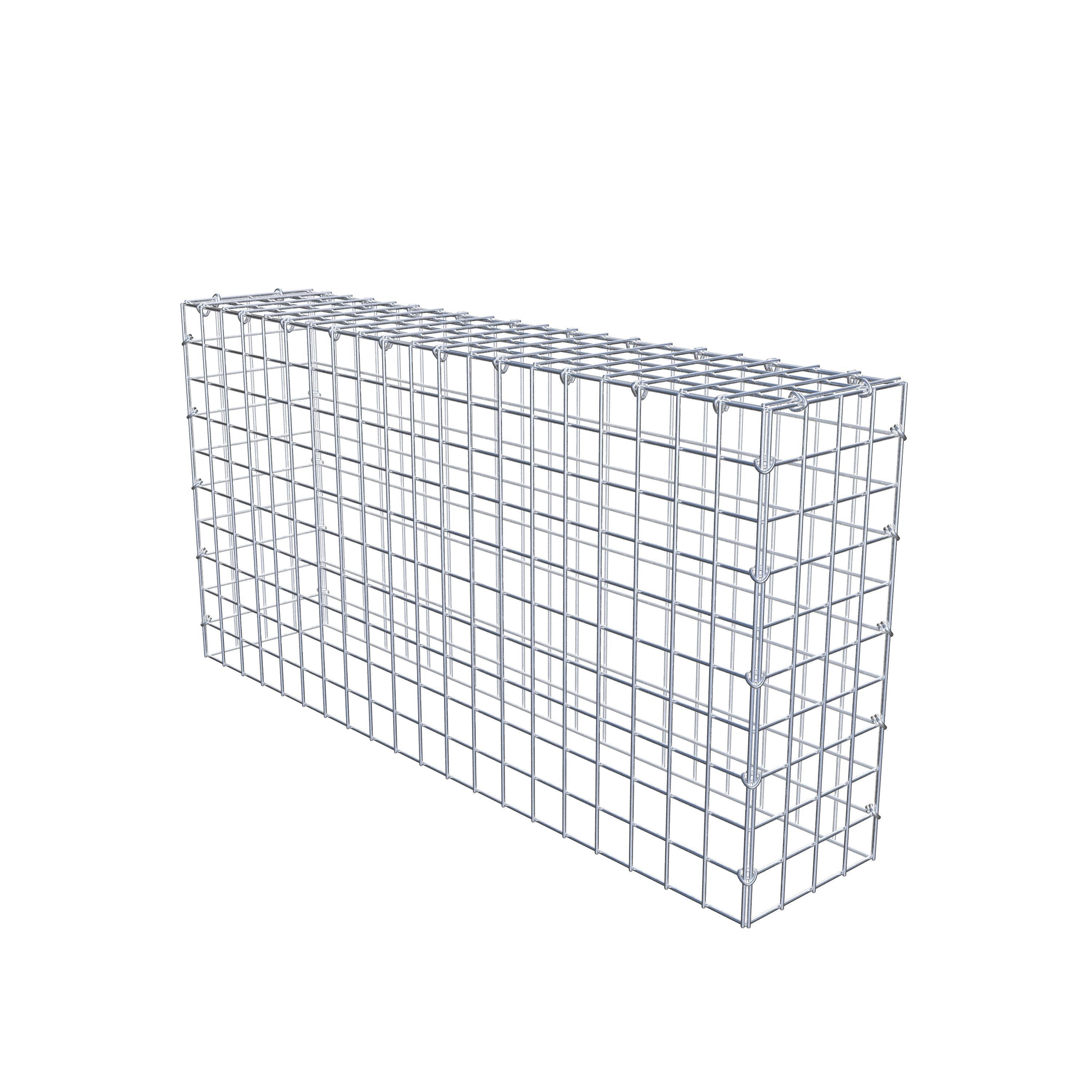 Typ 3 påbyggnadsgabion 100 cm x 50 cm x 20 cm (L x H x D), maskstorlek 5 cm x 5 cm, C-ring