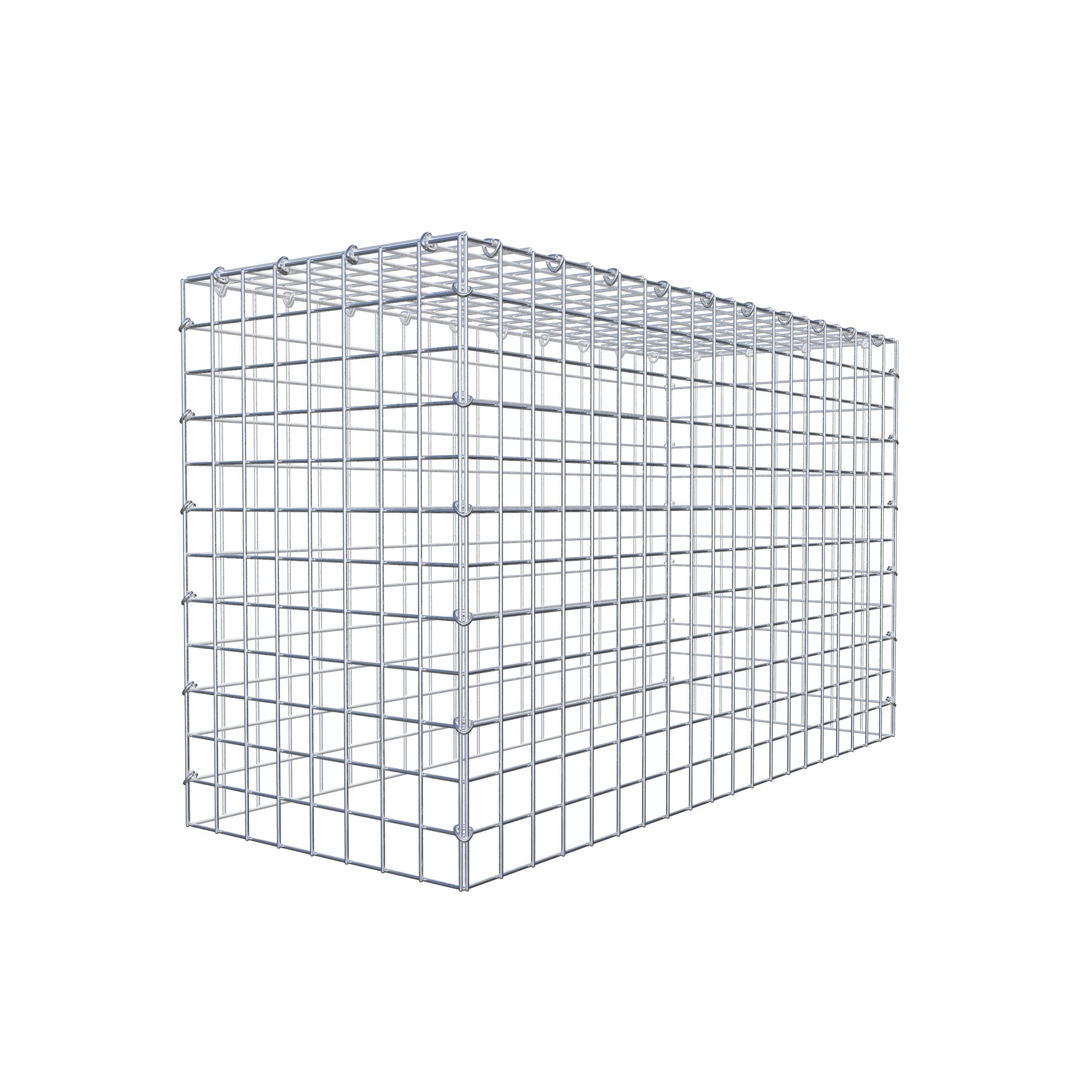 Monteret gabion type 3 100 cm x 60 cm x 40 cm (L x H x D), maskestørrelse 5 cm x 5 cm, C-ring