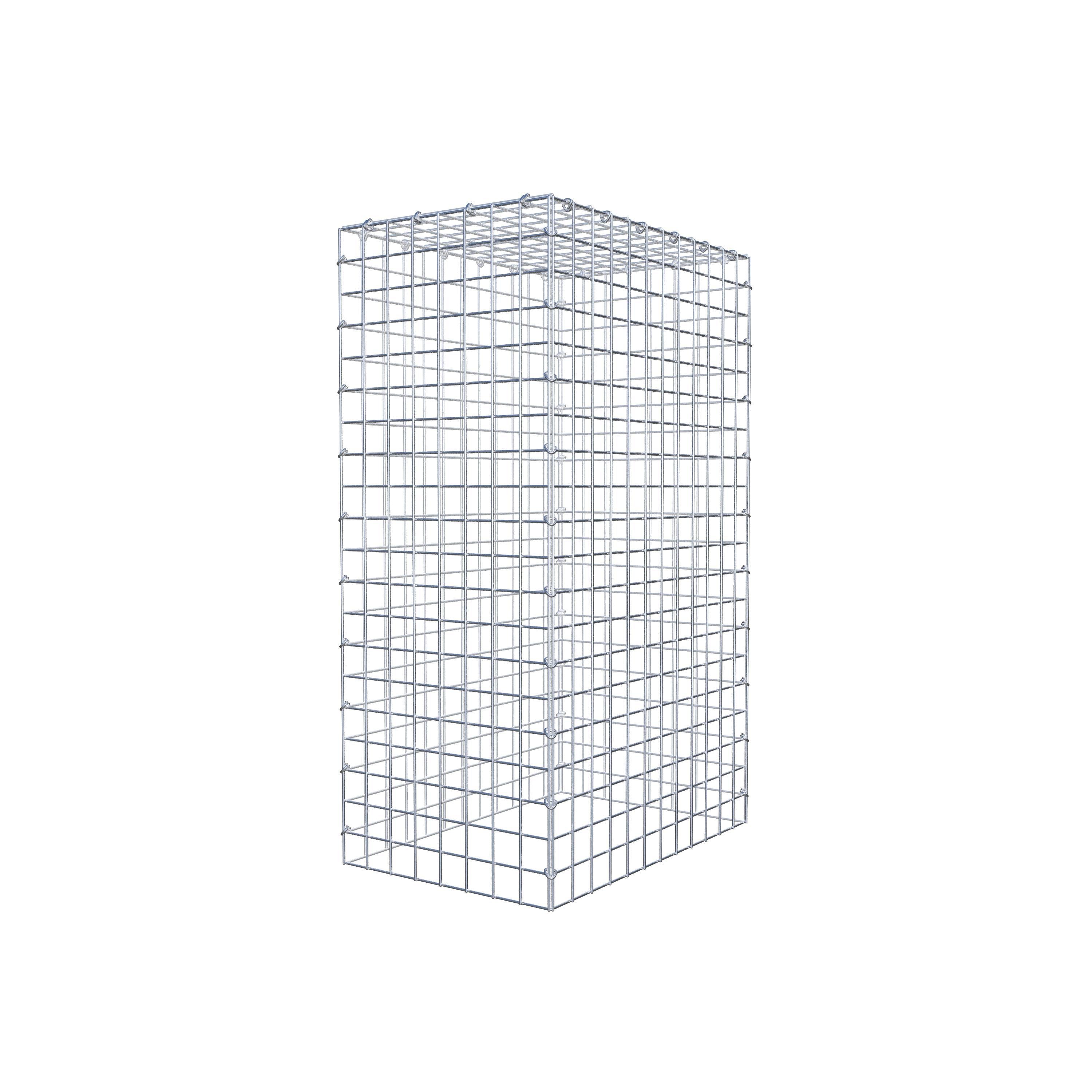 Monteret gabion type 3 100 cm x 60 cm x 40 cm (L x H x D), maskestørrelse 5 cm x 5 cm, C-ring