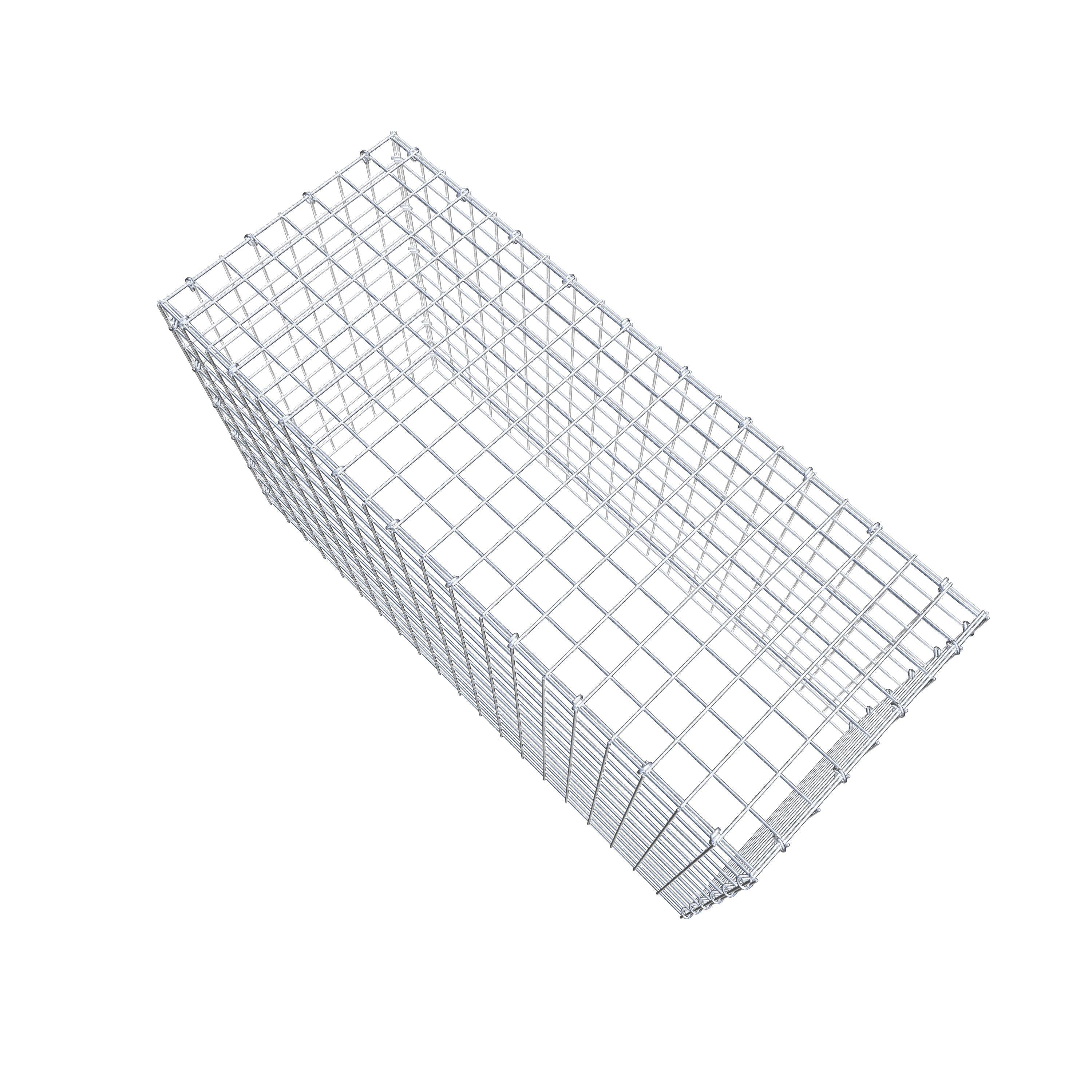 Monteret gabion type 3 100 cm x 60 cm x 40 cm (L x H x D), maskestørrelse 5 cm x 5 cm, C-ring