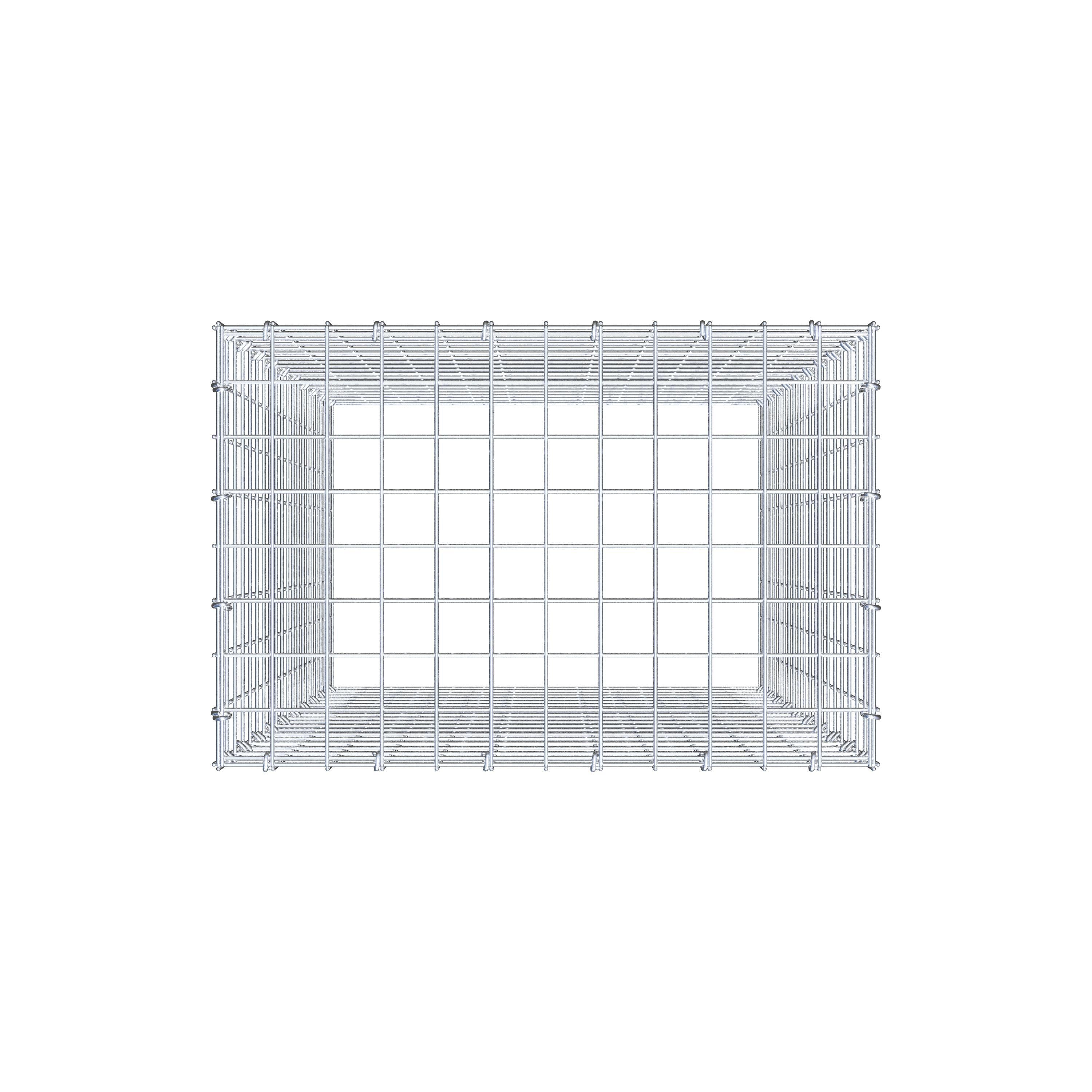 Monteret gabion type 3 100 cm x 60 cm x 40 cm (L x H x D), maskestørrelse 5 cm x 5 cm, C-ring