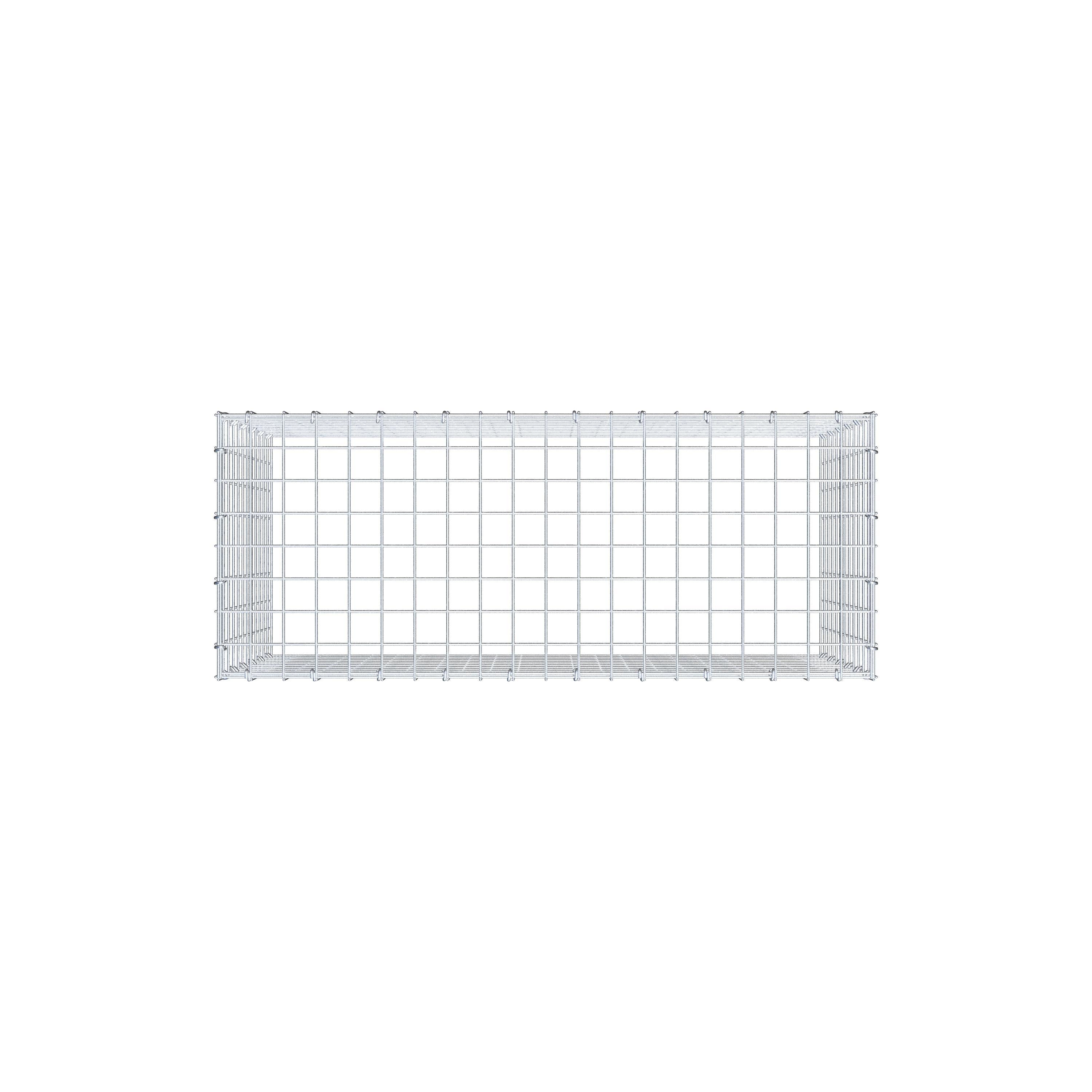 Monteret gabion type 3 100 cm x 60 cm x 40 cm (L x H x D), maskestørrelse 5 cm x 5 cm, C-ring