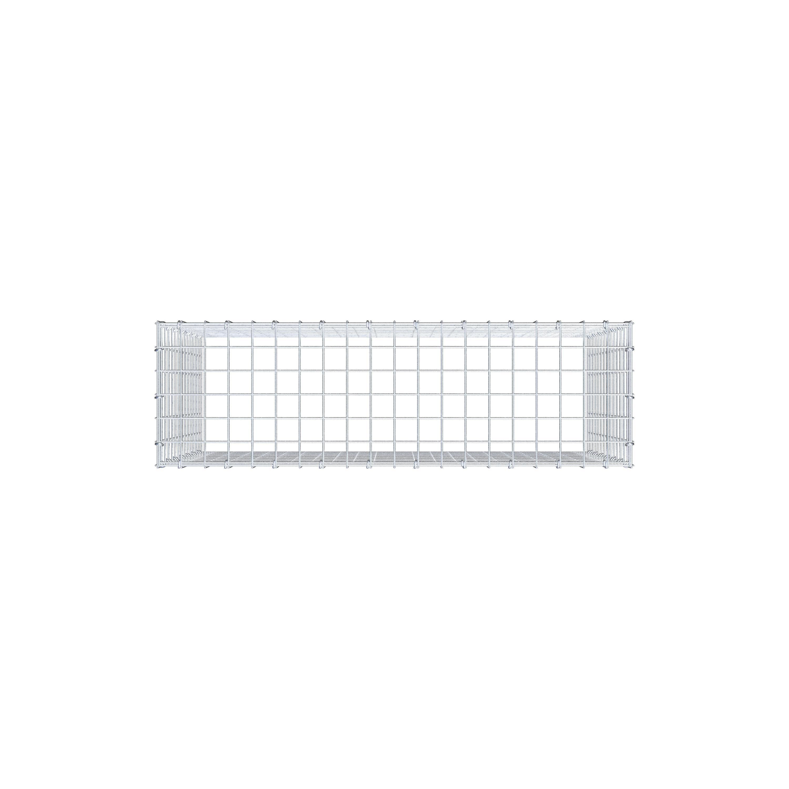 Mounted gabion type 3 100 cm x 70 cm x 30 cm (L x H x D), mesh size 5 cm x 5 cm, C-ring