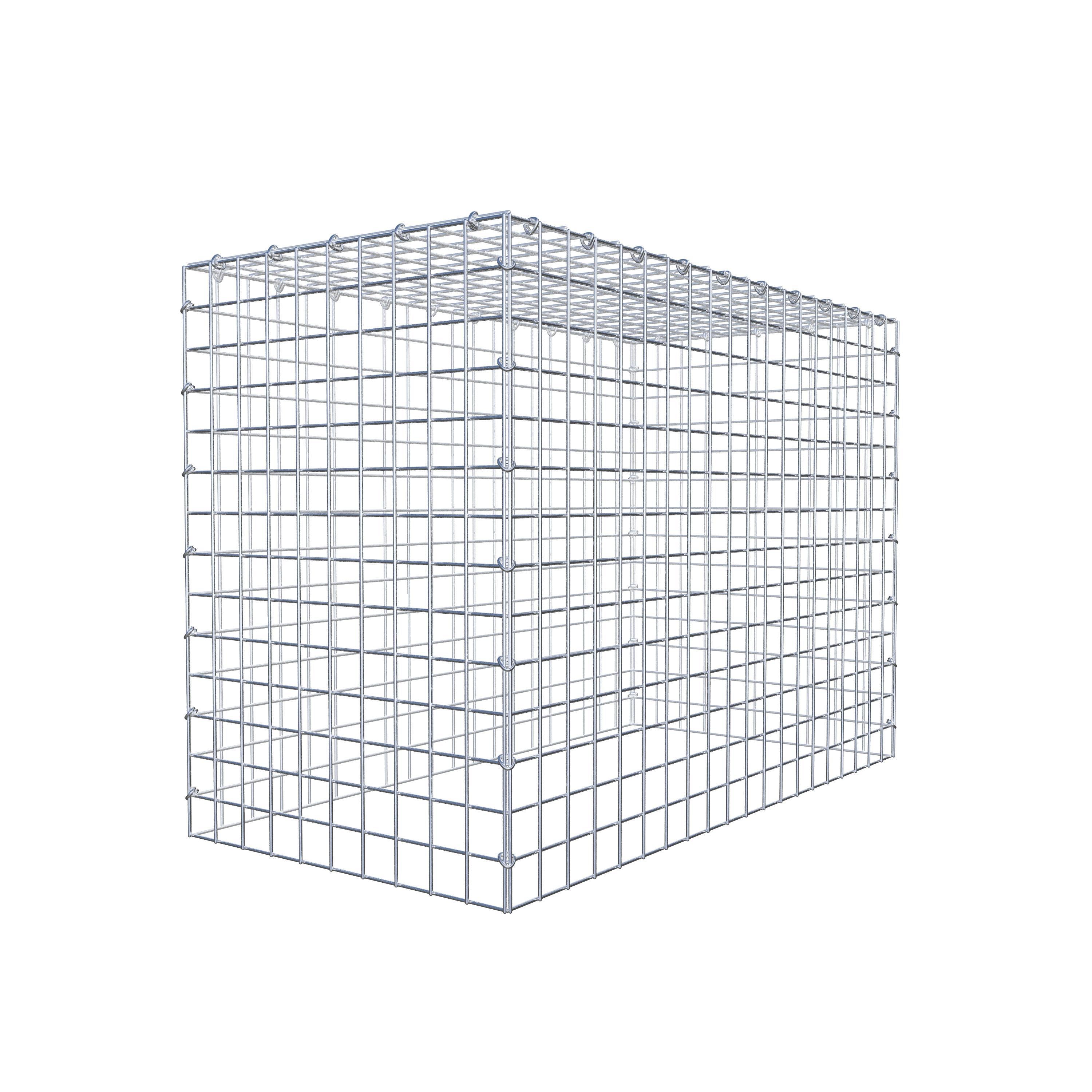 Monteret gabion type 3 100 cm x 70 cm x 50 cm (L x H x D), maskestørrelse 5 cm x 5 cm, C-ring