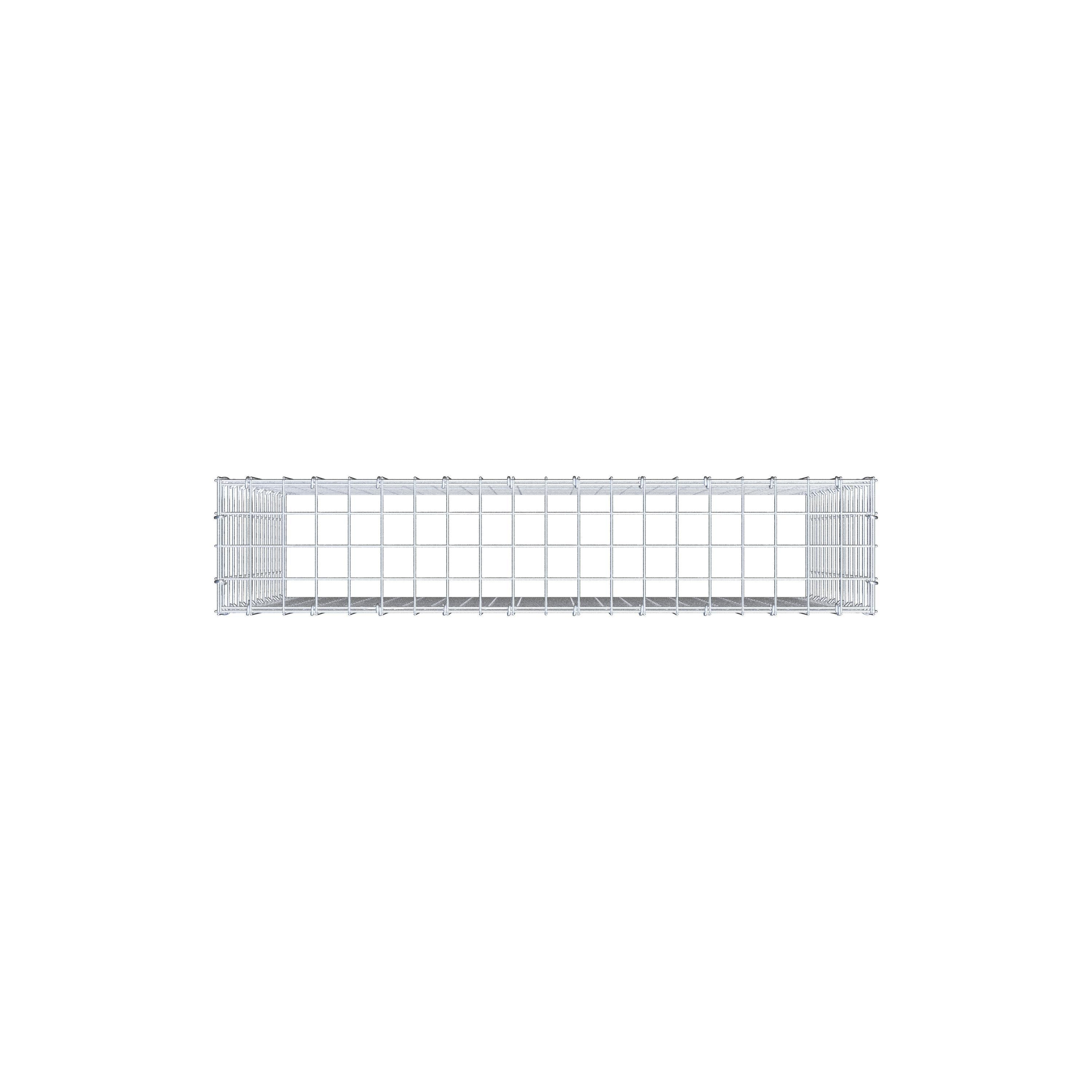 Mounted gabion type 3 100 cm x 80 cm x 20 cm (L x H x D), mesh size 5 cm x 5 cm, C-ring