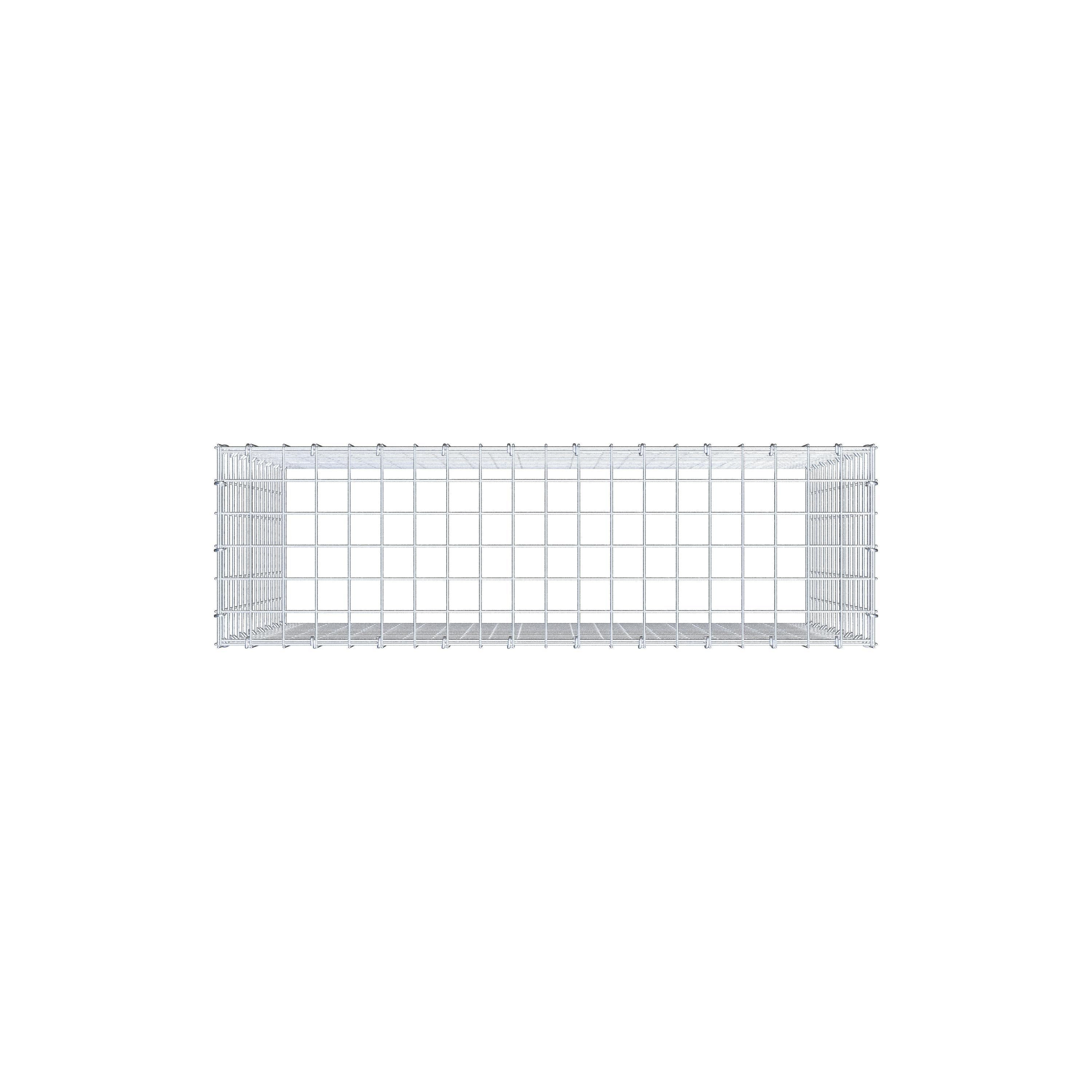 Anbaugabione Typ 3 100 cm x 80 cm x 30 cm (L x H x T), Maschenweite 5 cm x 5 cm, C-Ring