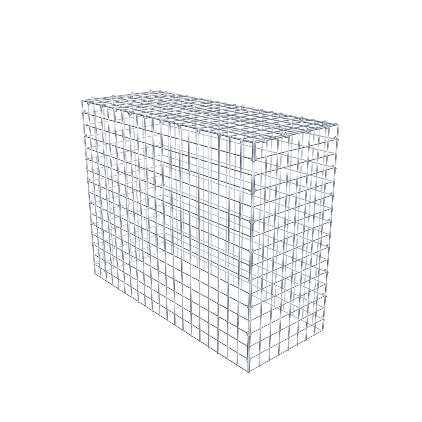 Typ 3 påbyggnadsgabion 100 cm x 80 cm x 40 cm (L x H x D), maskstorlek 5 cm x 5 cm, C-ring