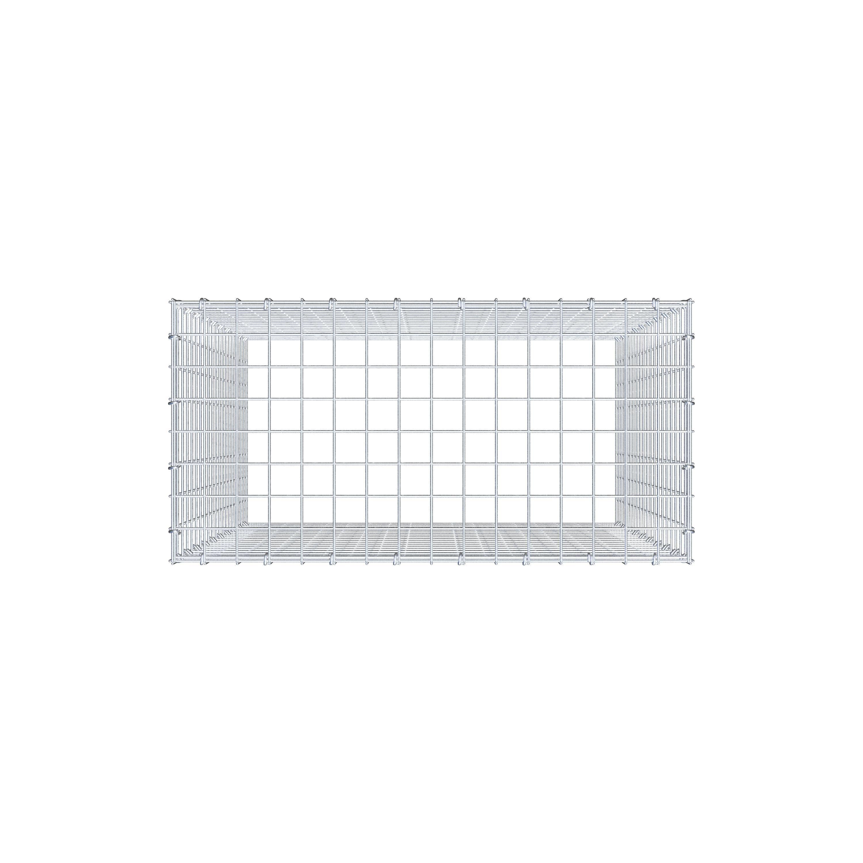 Anbaugabione Typ 3 100 cm x 80 cm x 40 cm (L x H x T), Maschenweite 5 cm x 5 cm, C-Ring