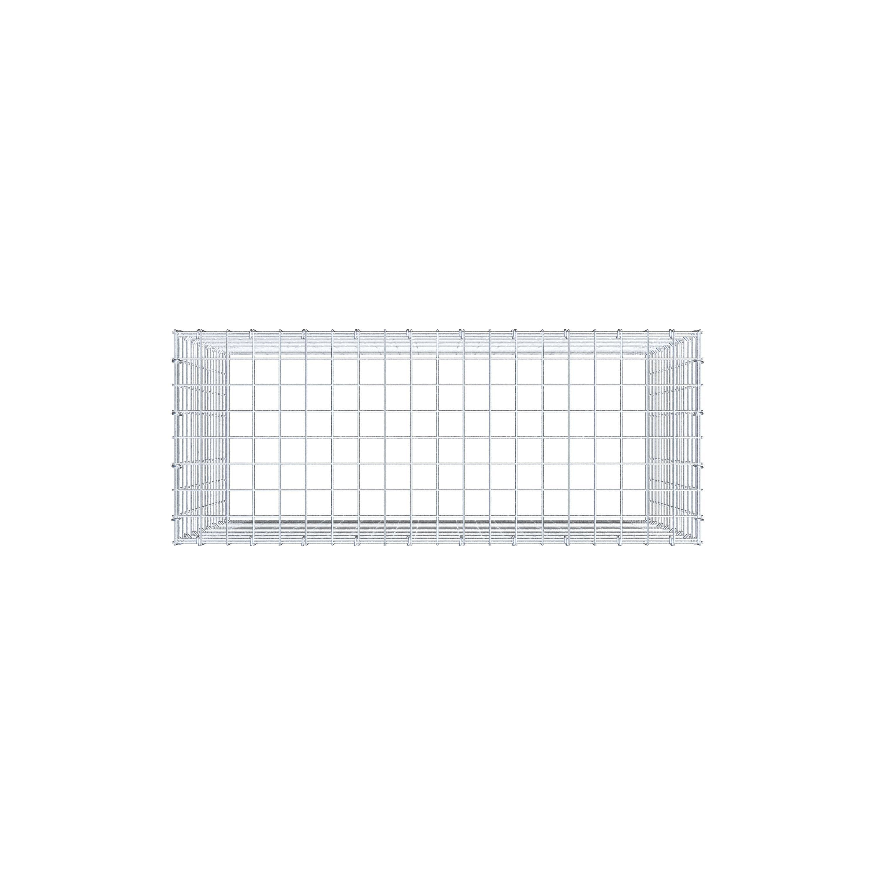 Gabbione aggiuntivo di tipo 3 100 cm x 80 cm x 40 cm (L x H x P), maglia 5 cm x 5 cm, anello a C