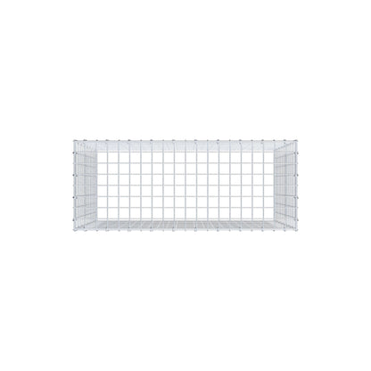 Typ 3 påbyggnadsgabion 100 cm x 80 cm x 40 cm (L x H x D), maskstorlek 5 cm x 5 cm, C-ring